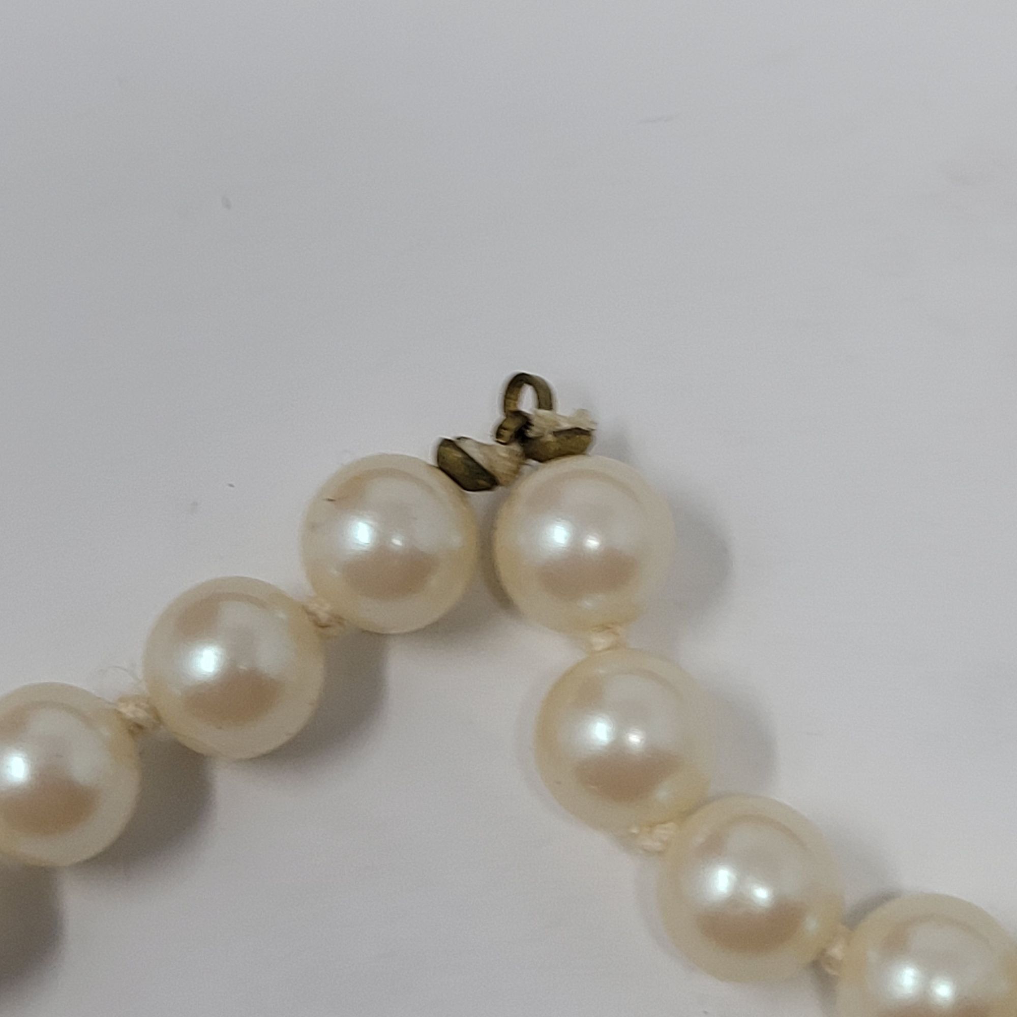 Vintage Vtg Flapper Hand Knotted Faux Pearl Necklace Glass Ivory Cla Size ONE SIZE - 6 Thumbnail