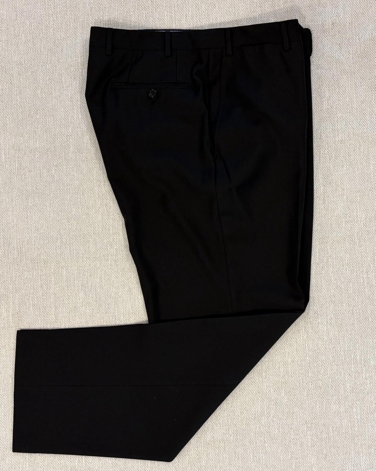 Canali 100% Pure Wool Made in Italy Canali Black Wool Pants 34 Size US 34 / EU 50 - 1 Thumbnail