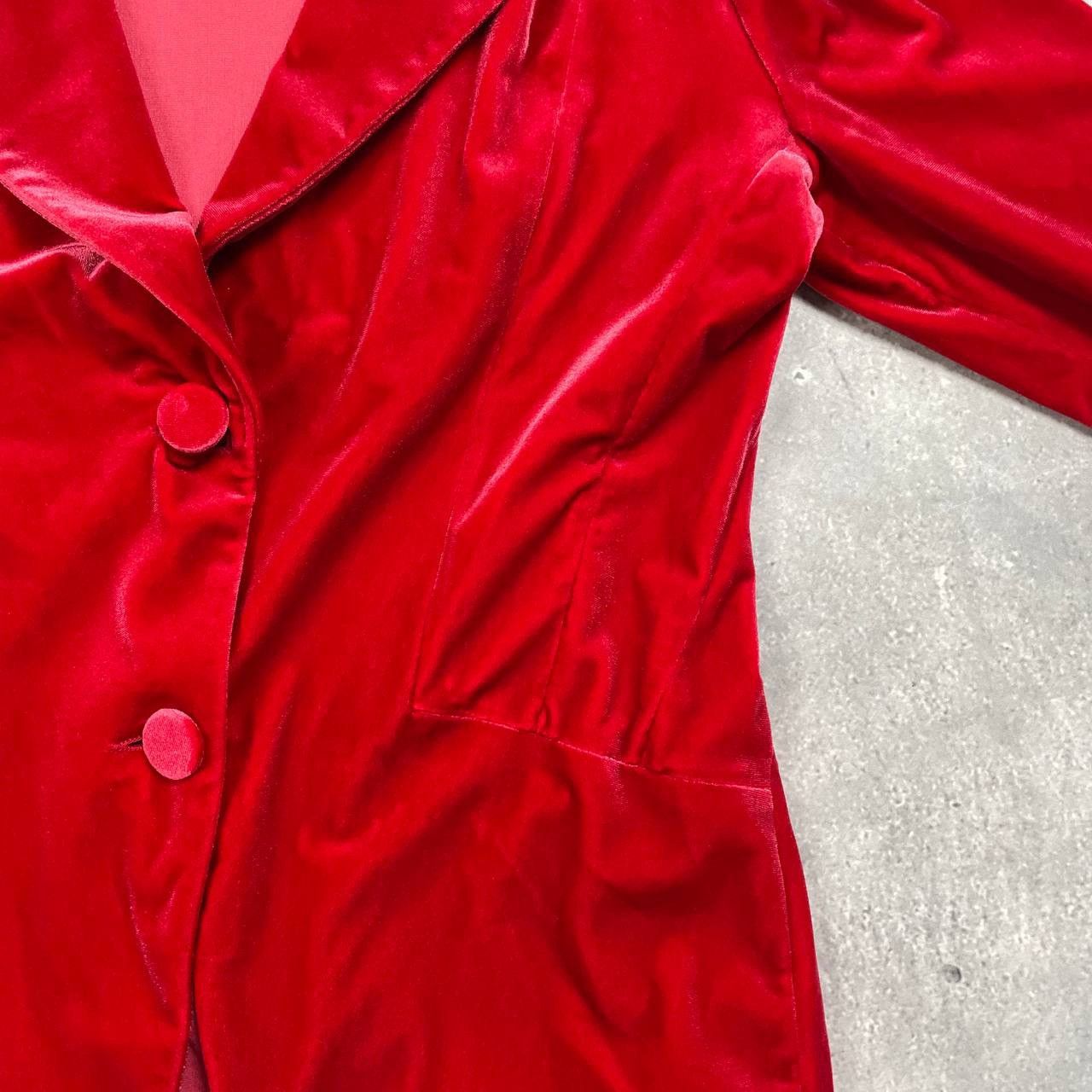 Emporio Armani Emporio Armani Two Button Velour Blazer Women’s Red Size 46 Size L / US 10 / IT 46 - 11 Thumbnail