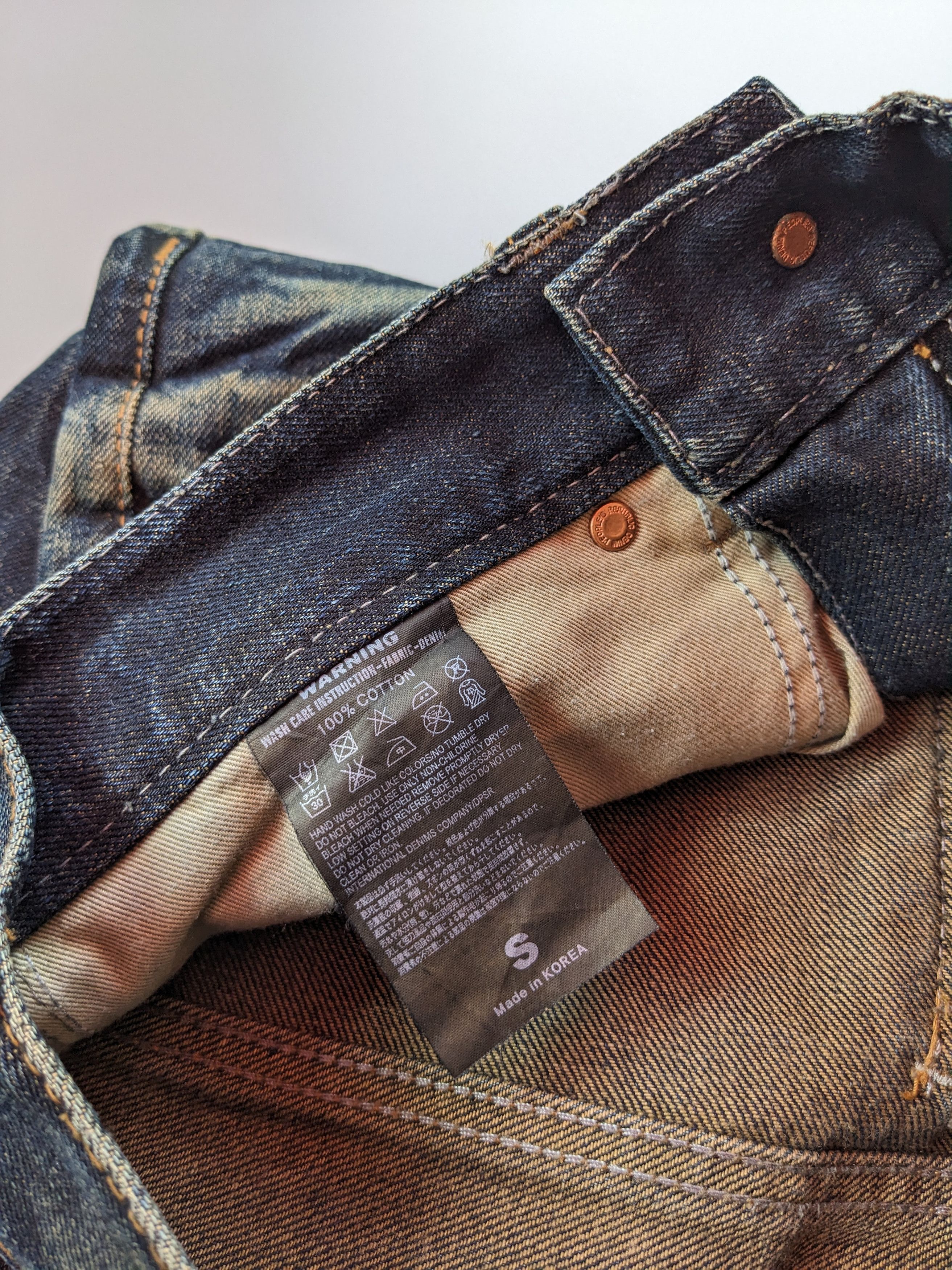 Japanese Brand DPSR indigo mudwash rusty jeans Size US 31 - 10 Thumbnail