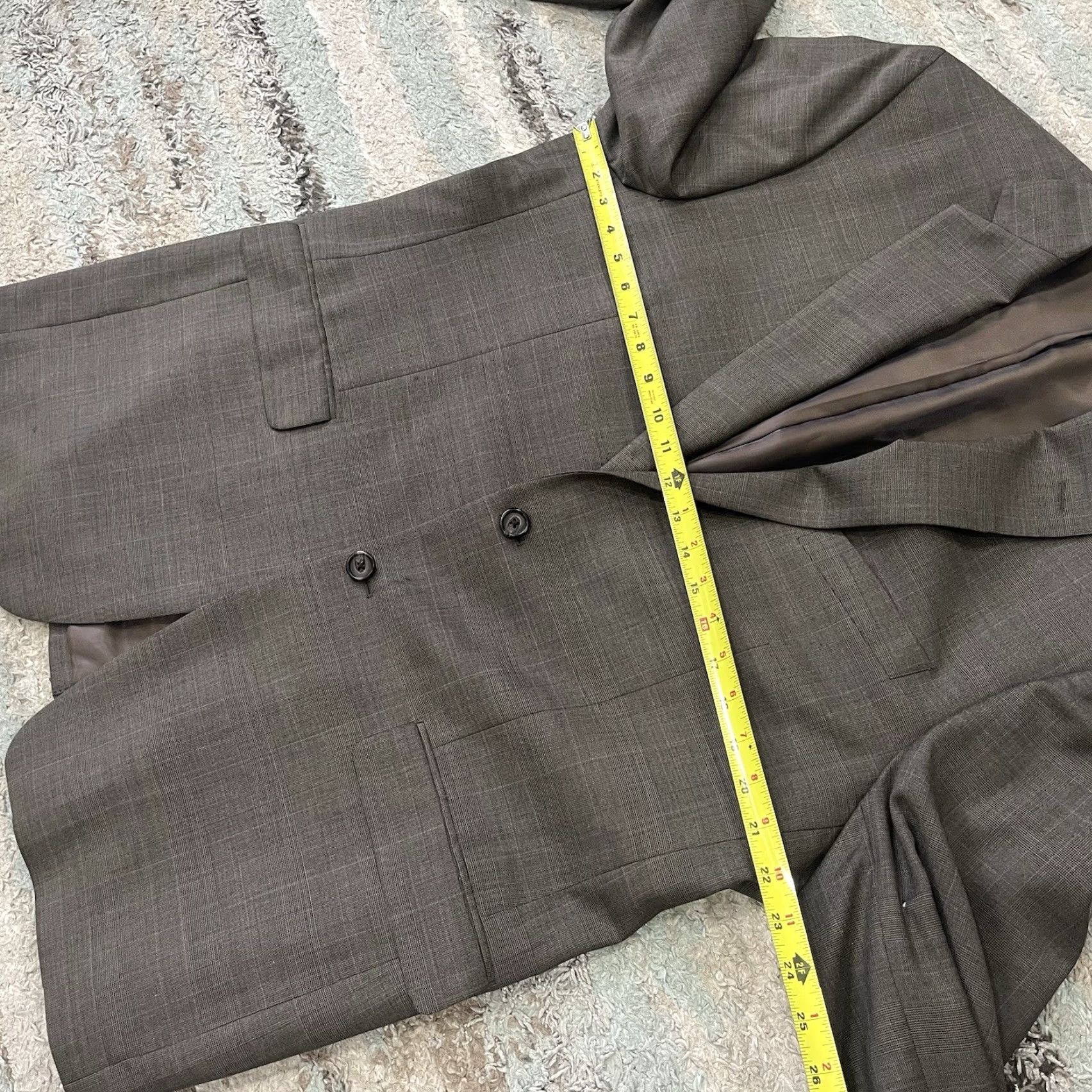 Ralph Lauren Lauren Ralph Lauren Lord And Taylor Mens Blazer Gray 2 Piece Regular Wool Notch Lapel Long Single-Breasted Two-Button 44 48R Vintage N/A Mens Size 44R - 3 Thumbnail