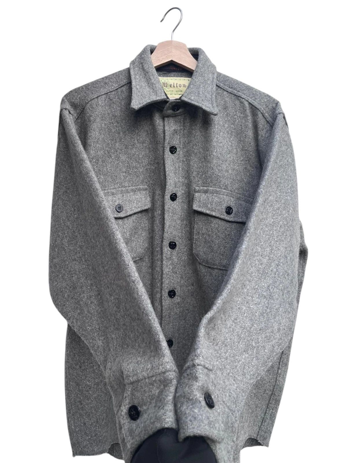 The Workers Club × Vintage Vintage Melton Wool Shirt Jacket/OverShirt Size US L / EU 52-54 / 3 - 7 Thumbnail
