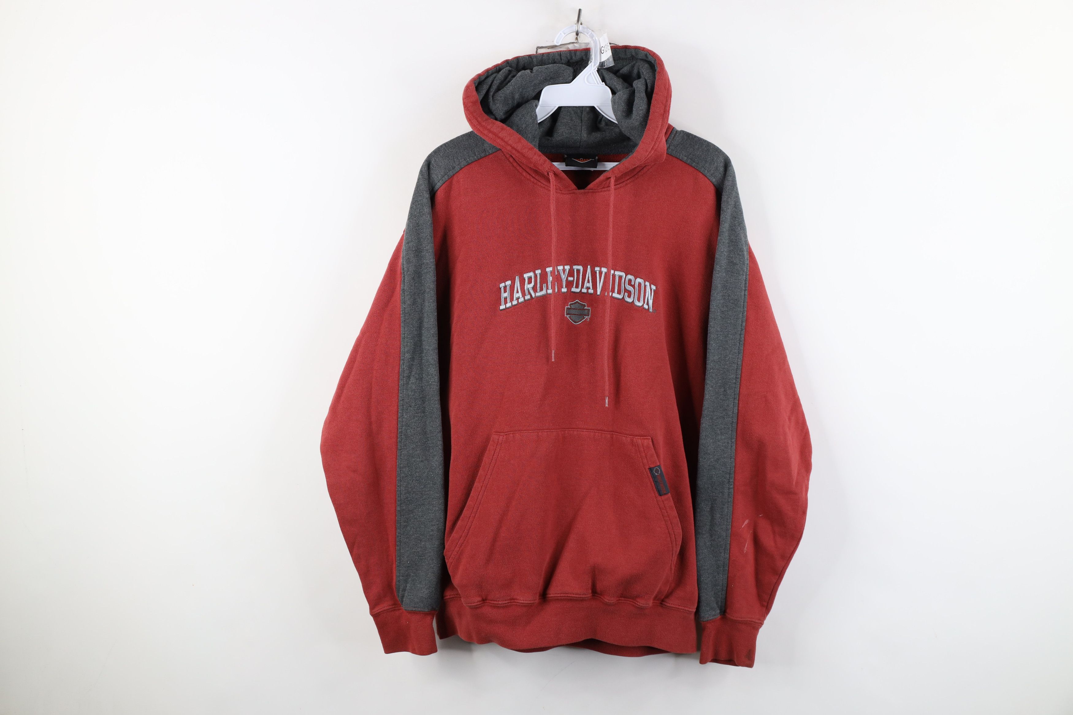 Harley Davidson Vintage Harley Davidson Spell Out Hoodie Sweatshirt Red Size US M / EU 48-50 / 2 - 1 Thumbnail