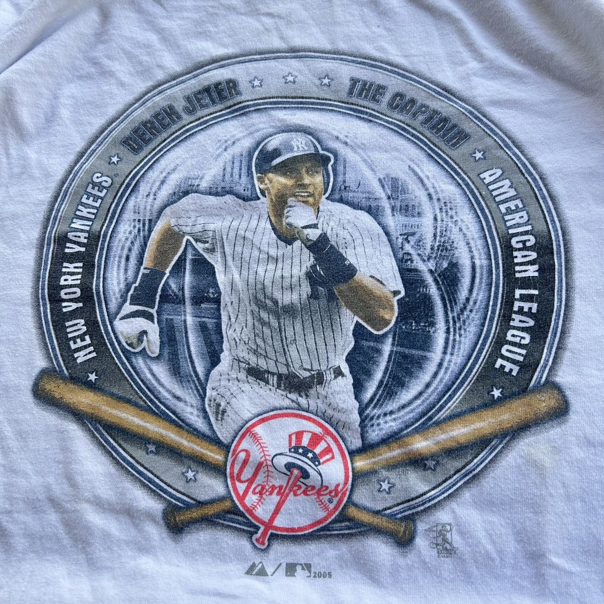 MLB Vintage Y2K New York Yankees MLB Derek Jeter Graphic T Shirt Size US S / EU 44-46 / 1 - 3 Thumbnail