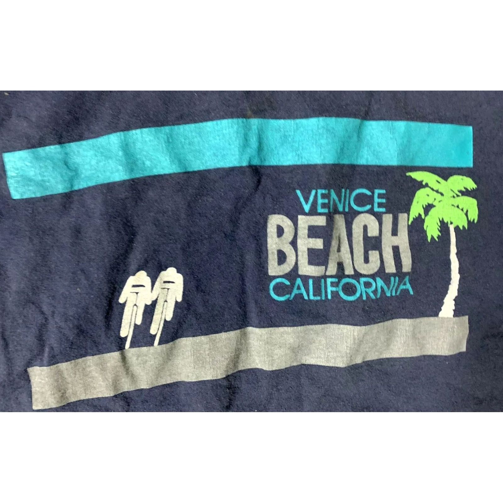 Vintage VINTAGE Single Stitch Venice Beach California 90s Blue XL Mens T Shirt Size US XL / EU 56 / 4 - 2 Thumbnail