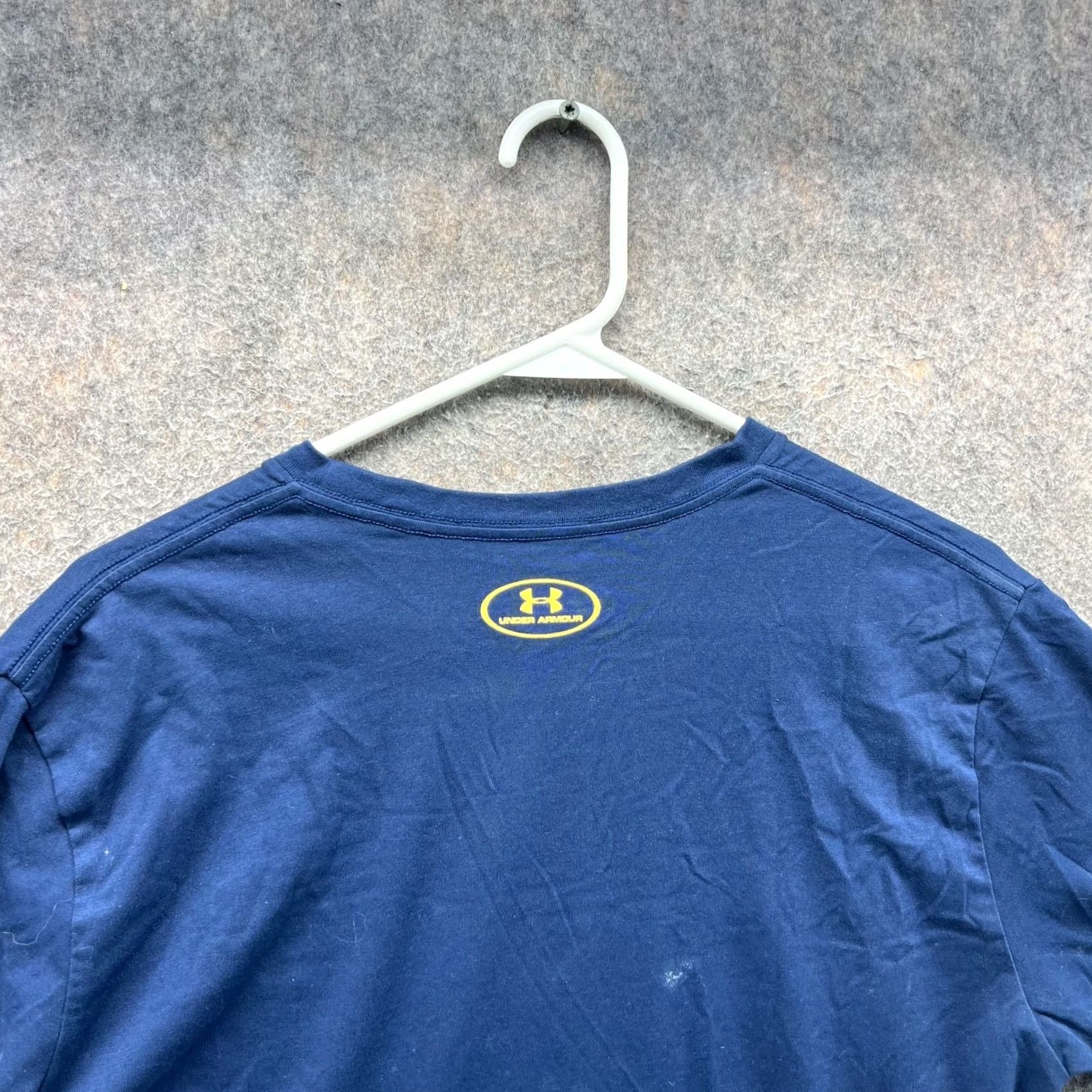 Under Armour Under Armour Shirt Mens Medium Blue Navy Heatgear Loose Brave Project Rock USA Shirt Size US M / EU 48-50 / 2 - 3 Thumbnail