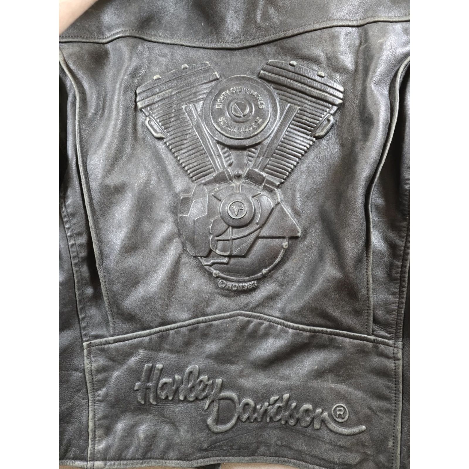 Harley Davidson **Vintage Harley-Davidson Embossed Leather Jacket Mens M Black** User: **Vintage Harley-Davidson Embossed Leather Jacket M Black** Size US M / EU 48-50 / 2 - 3 Thumbnail