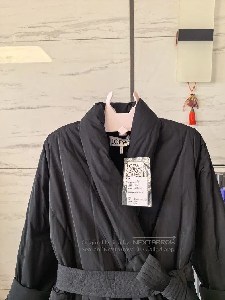 Loewe Loewe Coat Cotton Jacket with Logo on Back and Belt, Adjus Size 4XL / US 24-26 - 9 Thumbnail