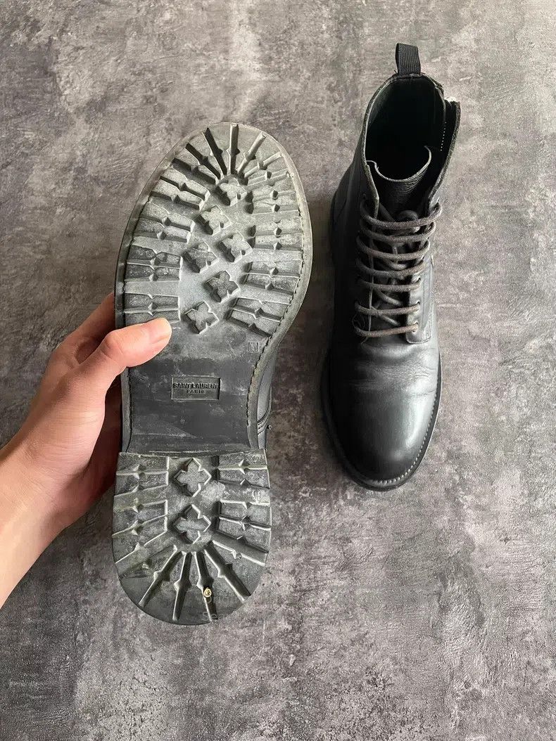 Saint Laurent Paris Side-Zip Military Boots