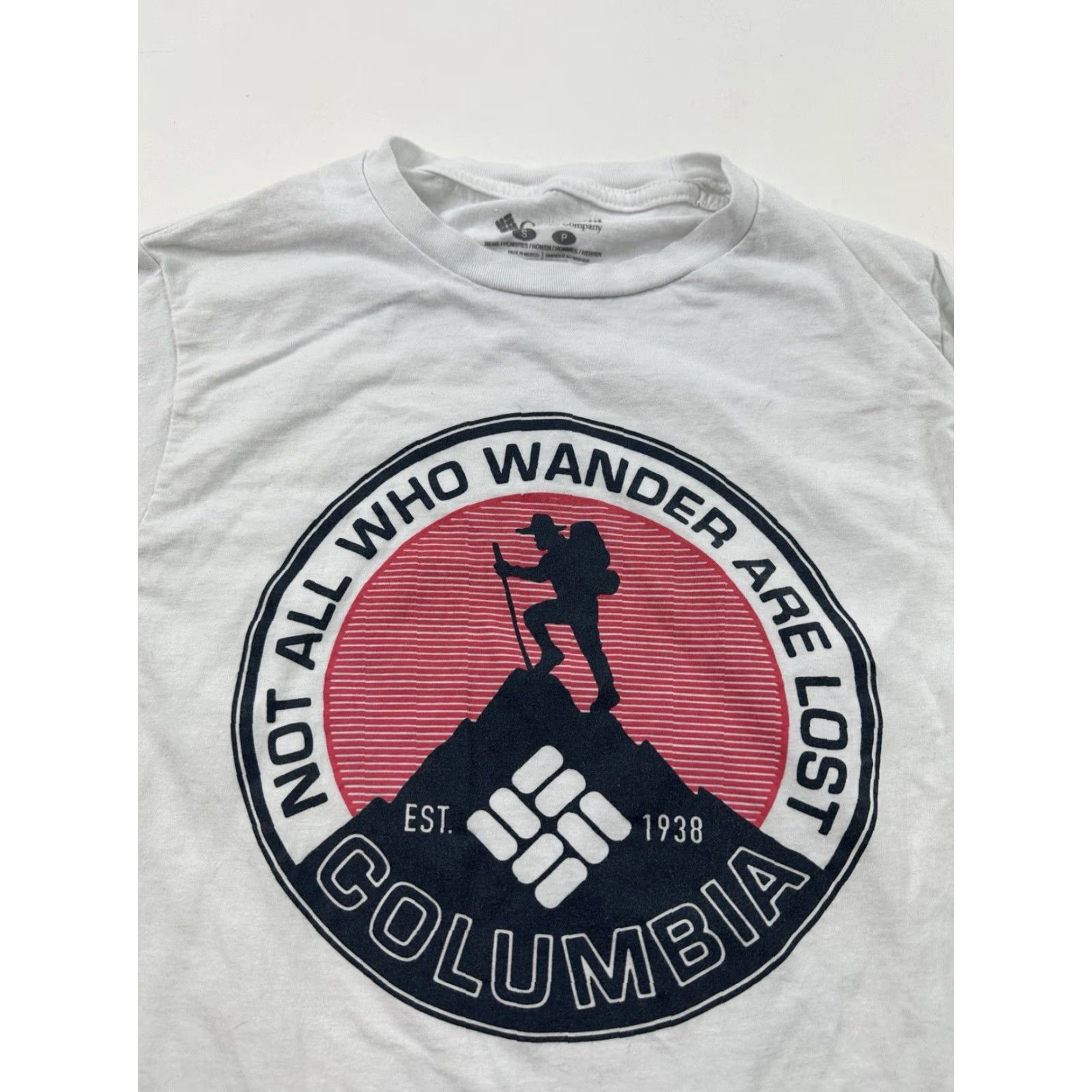 Vintage Columbia Shirt Mens Small White Not All Who Wander Are Lost Size US S / EU 44-46 / 1 - 2 Thumbnail