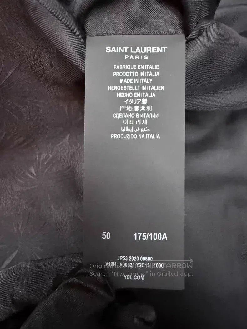 Saint Laurent Paris Saint Laurent Paris Dark Patterned Real Silk Jacquard Suit Size US M / EU 48-50 / 2 - 4 Thumbnail
