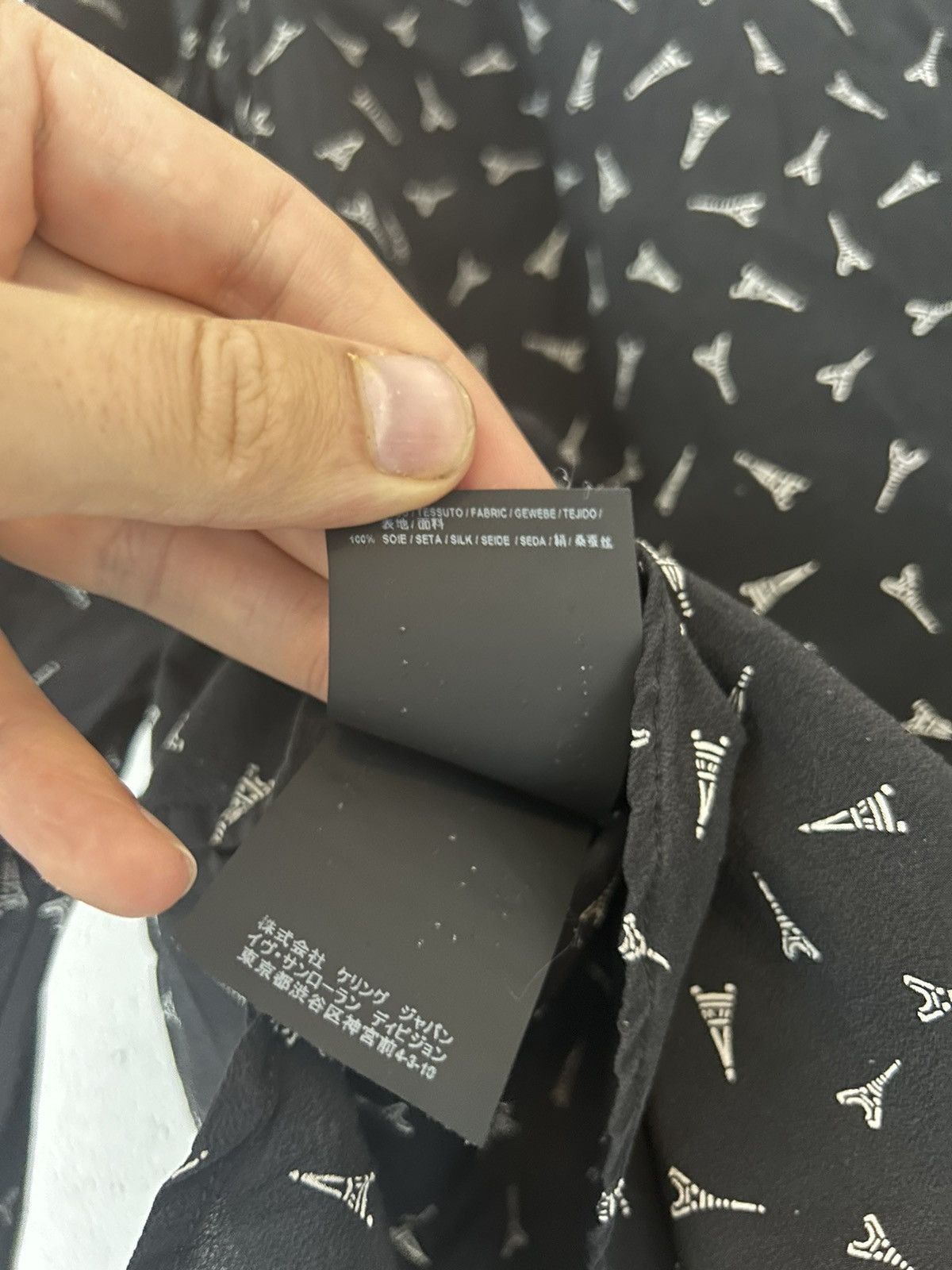Saint Laurent Paris Eiffel Tower Print Silk Button-Up Shirt Size US S / EU 44-46 / 1 - 9 Thumbnail