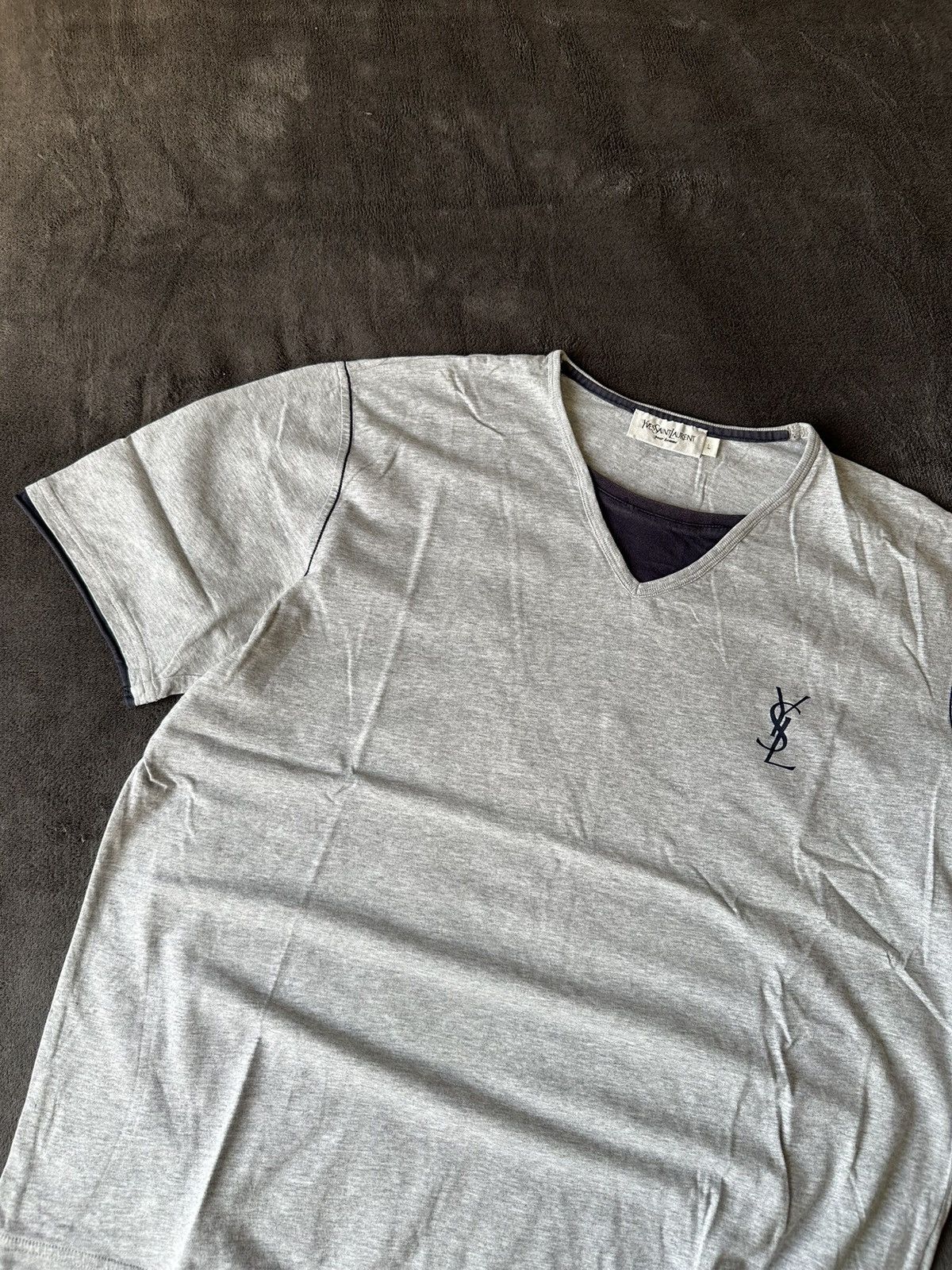 Vintage × Yves Saint Laurent Yves Saint Laurent YSL Vintage Y2K Streetwear T-Shirt Size US L / EU 52-54 / 3 - 4 Thumbnail