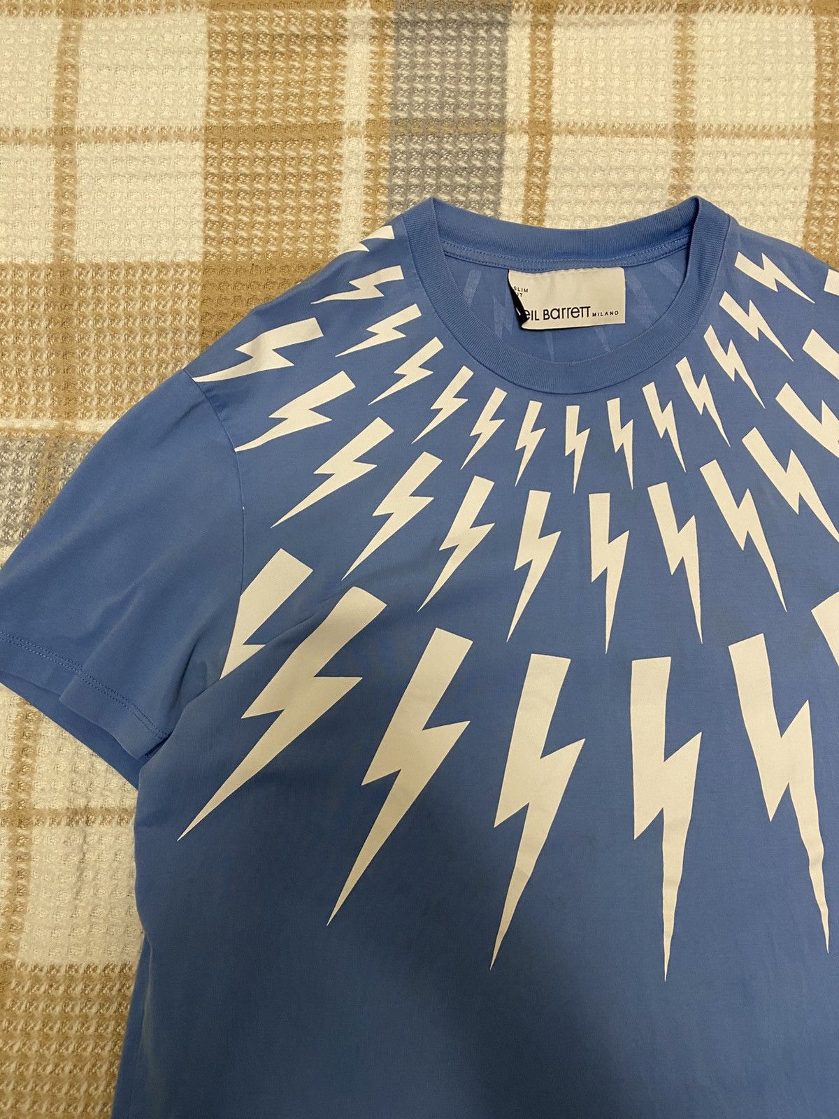 Neil Barrett Neil Barrett Lightening Bolt Slim Tee Size US M / EU 48-50 / 2 - 2 Thumbnail