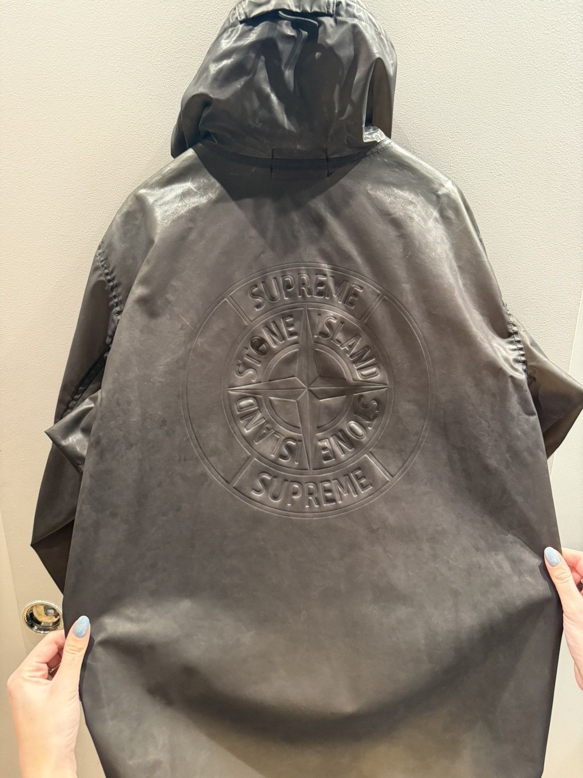 Stone Island × Supreme FW17 Supreme Stone Island Poly Cover Composite Anorak Black Size US M / EU 48-50 / 2 - 4 Thumbnail
