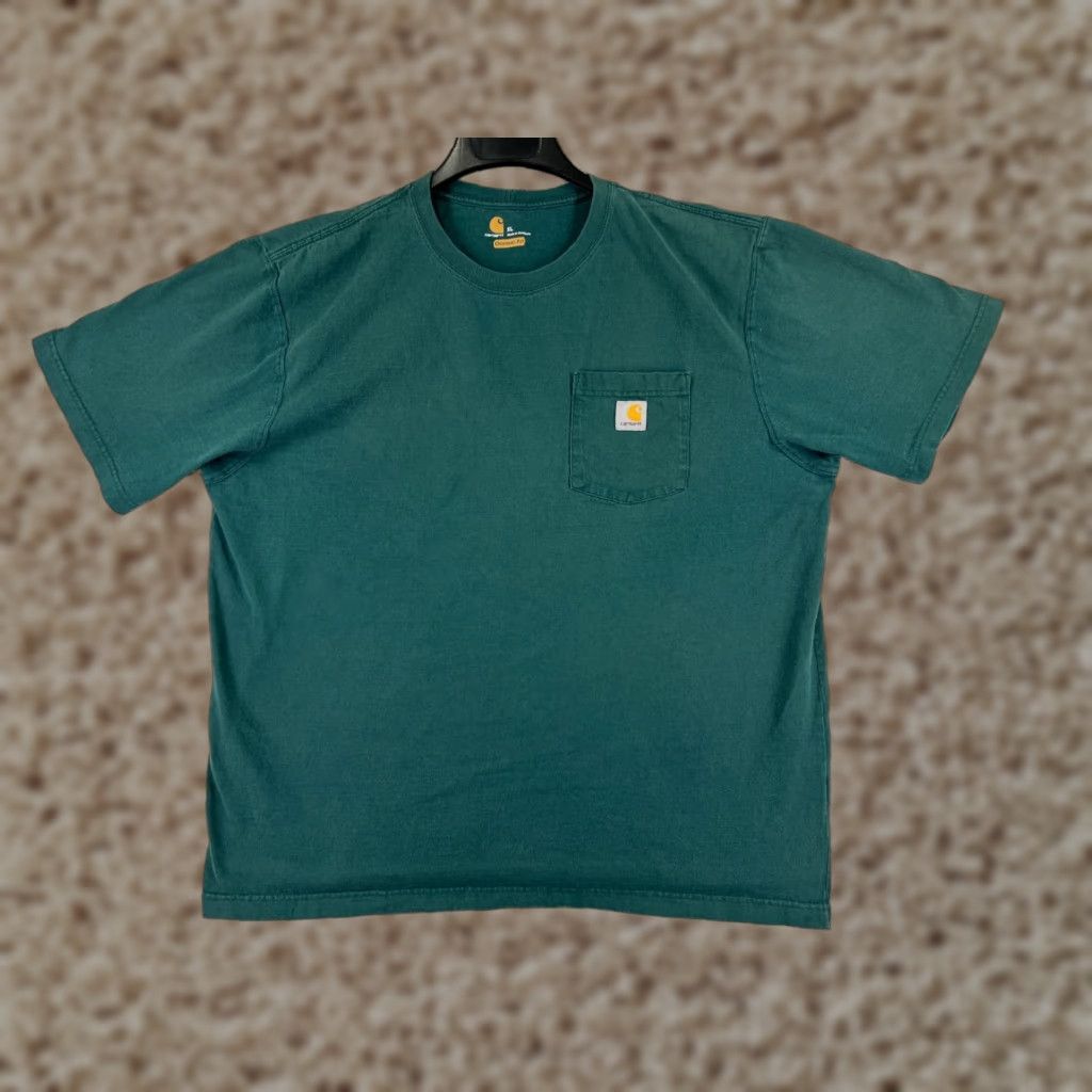 Carhartt Carhartt Mens Shirt XL Green Short Sleeve Crew Neck 100% Cotton Vintage? No. Carhartt Original. Size US XL / EU 56 / 4 - 1 Thumbnail