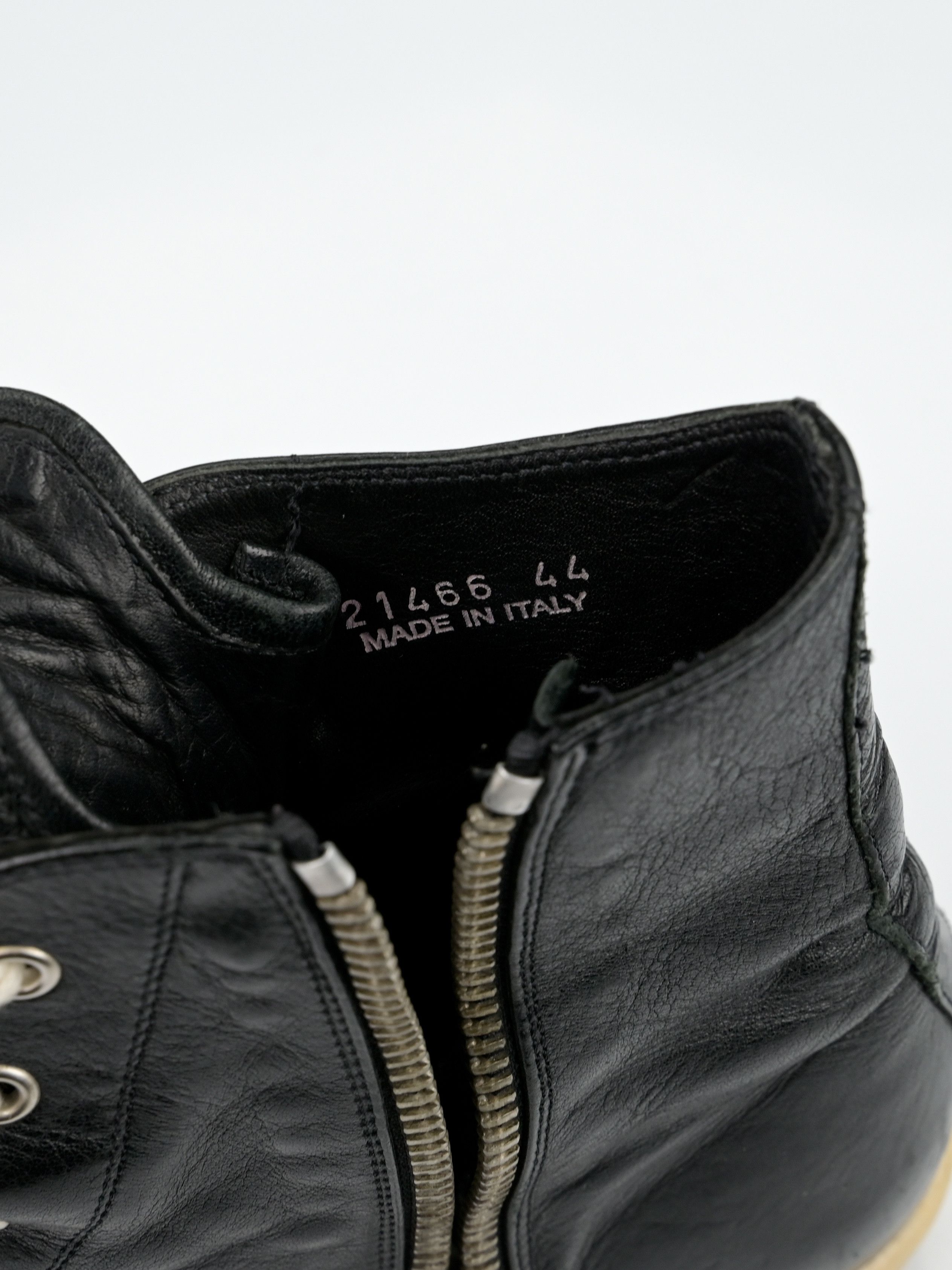 Rick Owens Mainline Leather High Top Ramones Size US 11 / EU 44 - 14 Thumbnail