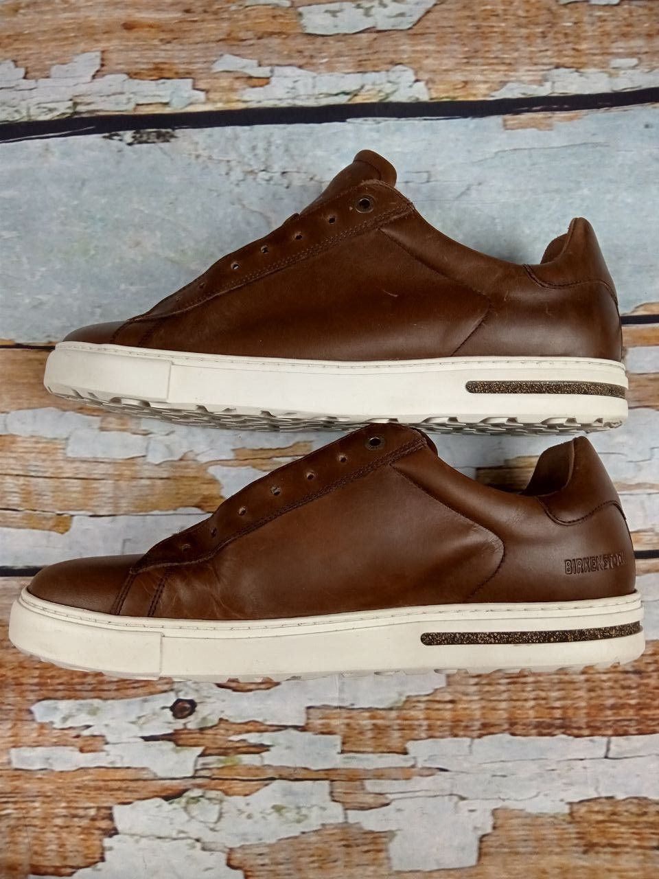 Birkenstock Birkenstock Bend Low Cognac Natural Leather Mens Sneaker Size US 10.5 / EU 43-44 - 2 Thumbnail