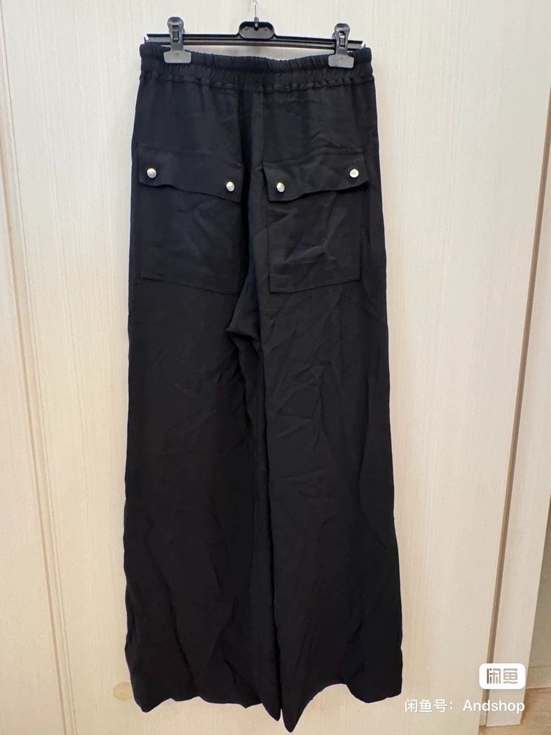 Rick Owens Rick Owens size US 48 24 FW Mainline Black Drawstring Pant Size US 32 / EU 48 - 2 Thumbnail