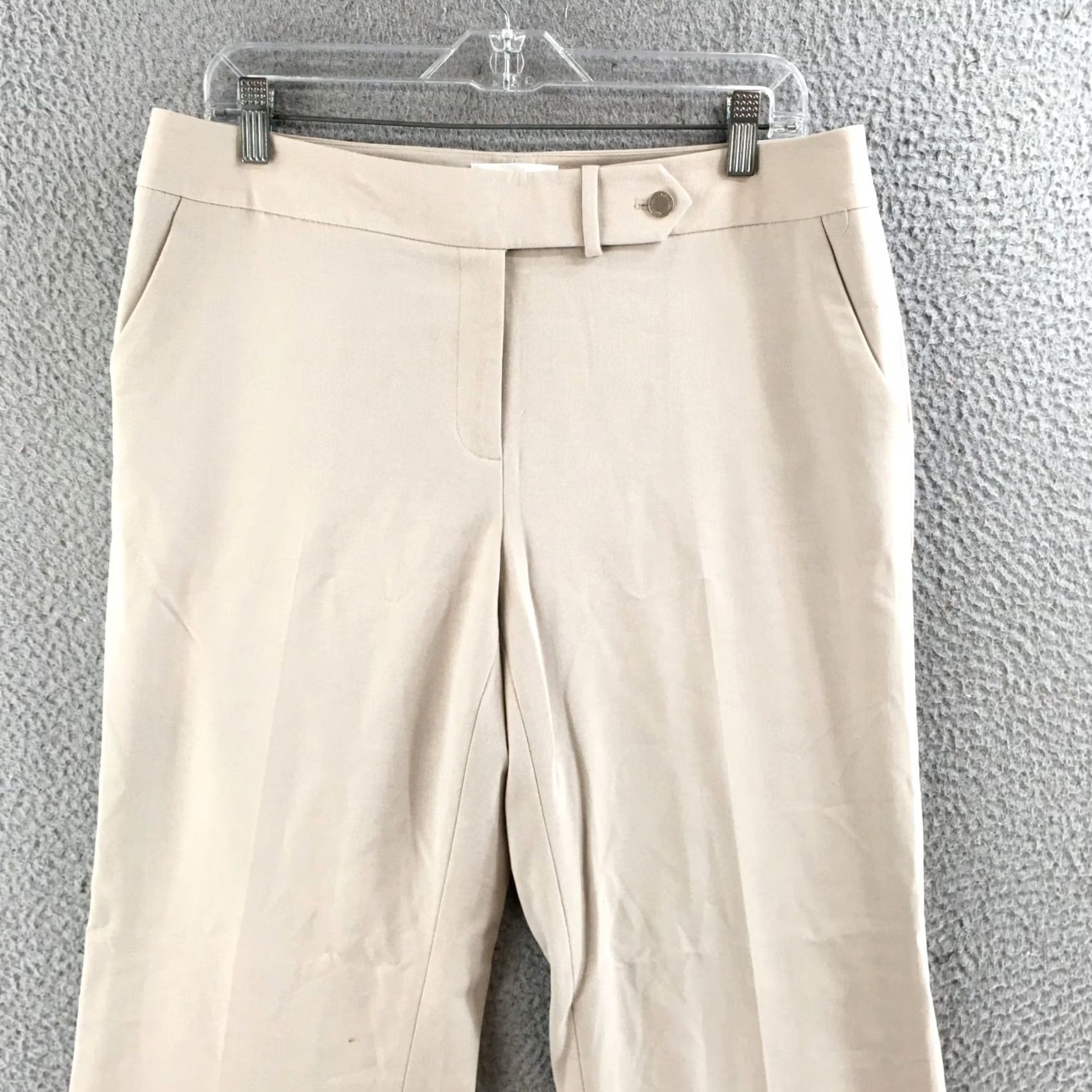 Calvin Klein Calvin Klein Pants Womens 10 Classic Fit Beige Straight Leg Dress Slacks Zip Fly Size 32" / US 10 / IT 46 - 2 Thumbnail