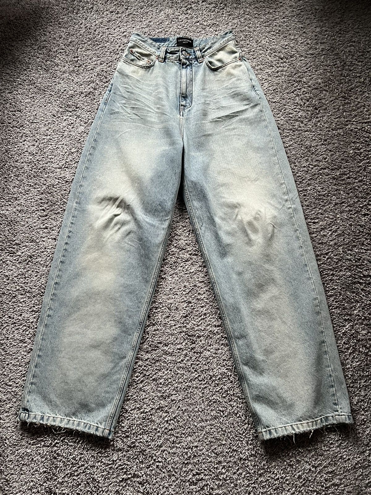 Balenciaga Balenciaga Japanese Denim Baggy Oversized Pull-Up Jeans  