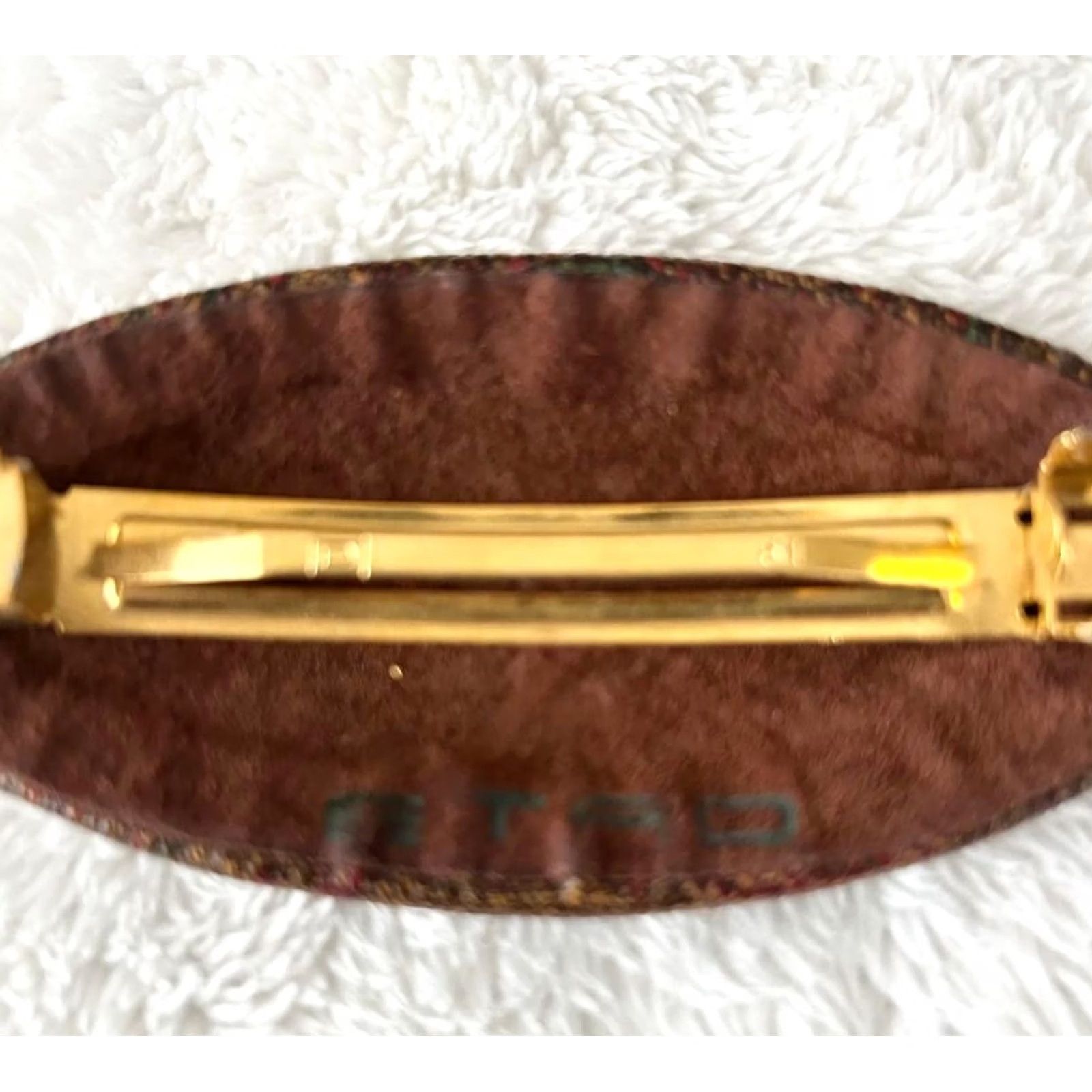 Etro Etro Paisley Pattern Barrette Oval Silver Hardware Women Hair Accessory Rare Lux Size ONE SIZE - 4 Thumbnail