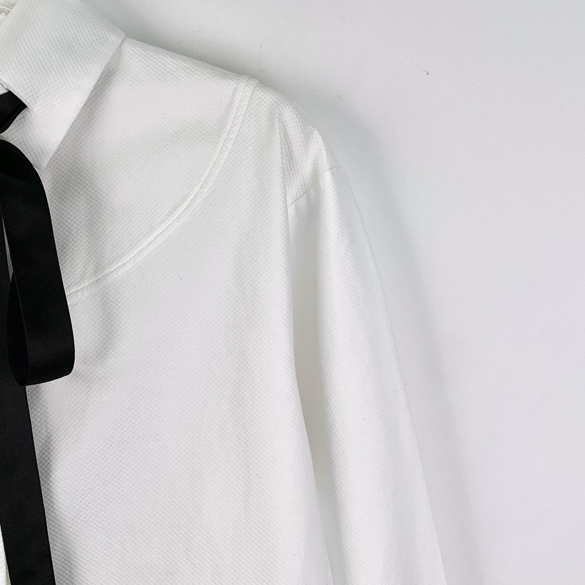 Chanel Chanel White Cotton Bow Tie Waist Long Sleeve Shirt K26WX Size XS / US 0-2 / IT 36-38 - 3 Thumbnail