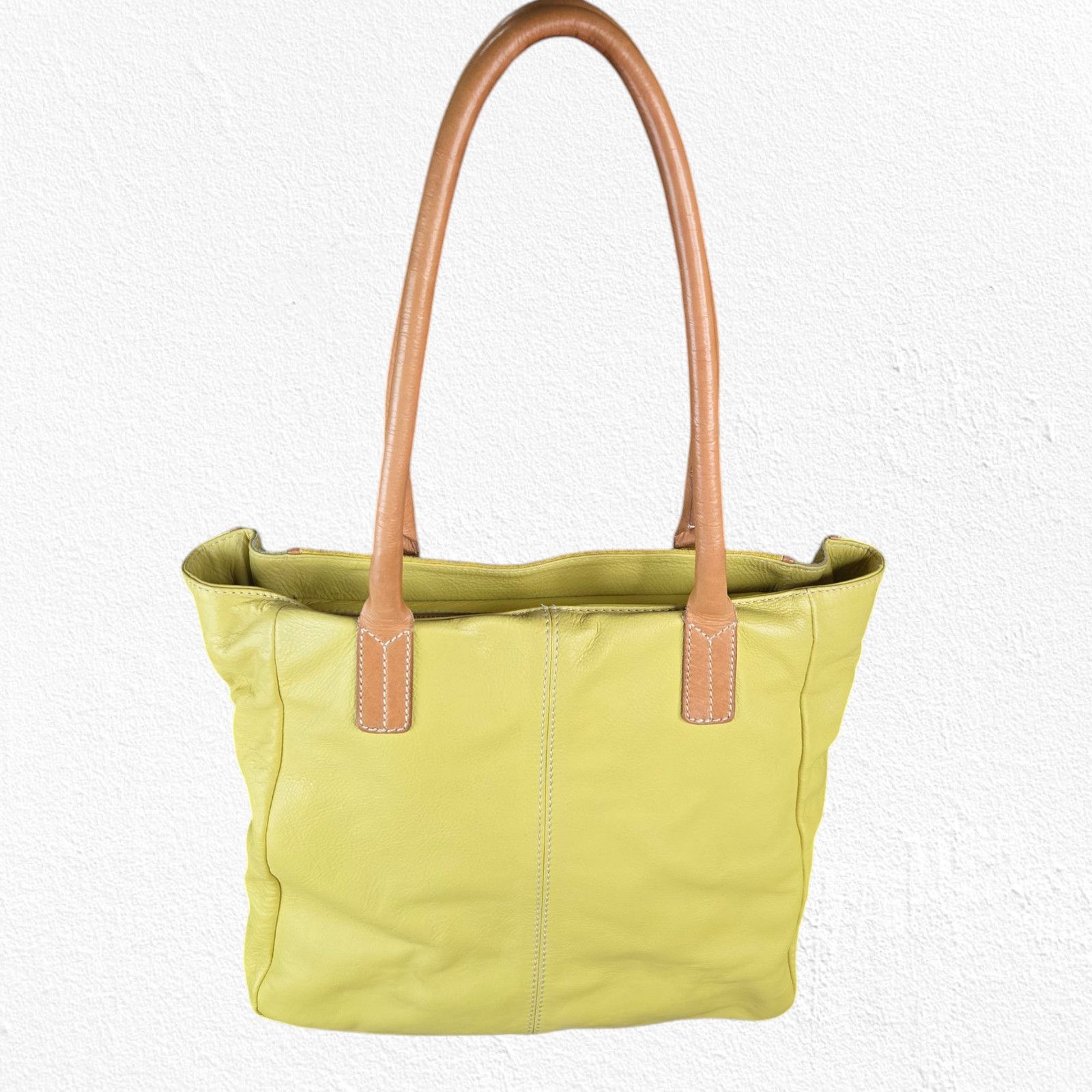 Other Innue Yellow Tan Suede Snake Print Leather Tote Bag Size ONE SIZE - 1 Thumbnail