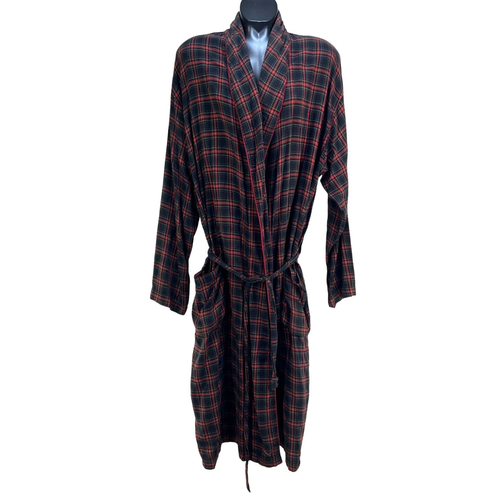 Polo Ralph Lauren Polo Ralph Lauren Plaid Cotton Robe Vintage Black Size ONE SIZE - 1 Thumbnail