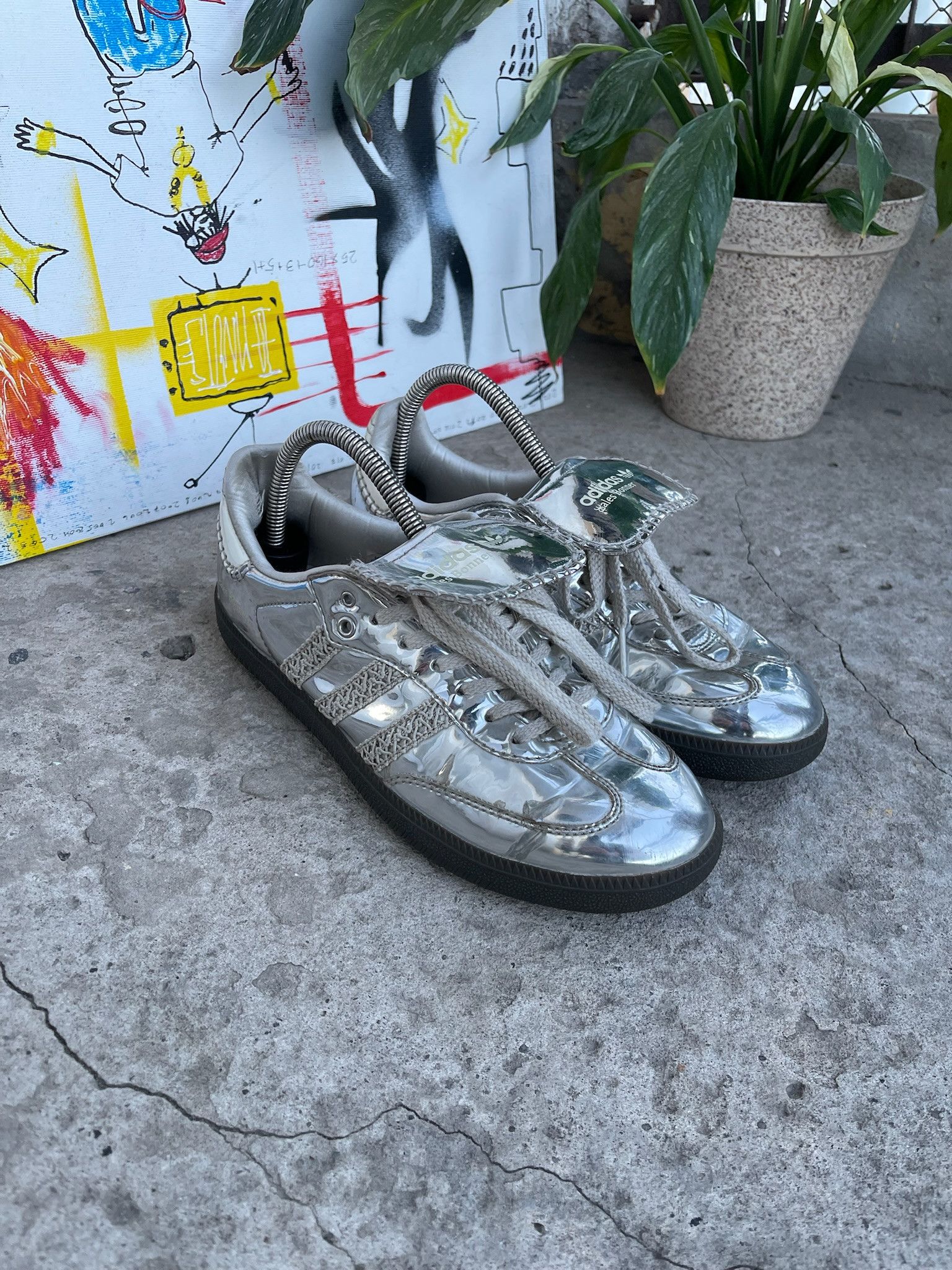 Adidas × Wales Bonner Adidas Wales Bonner Samba Silver Size US 8.5 / IT 38.5 - 7 Thumbnail