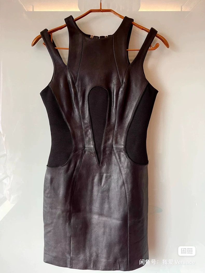 Versace Genuine leather dress