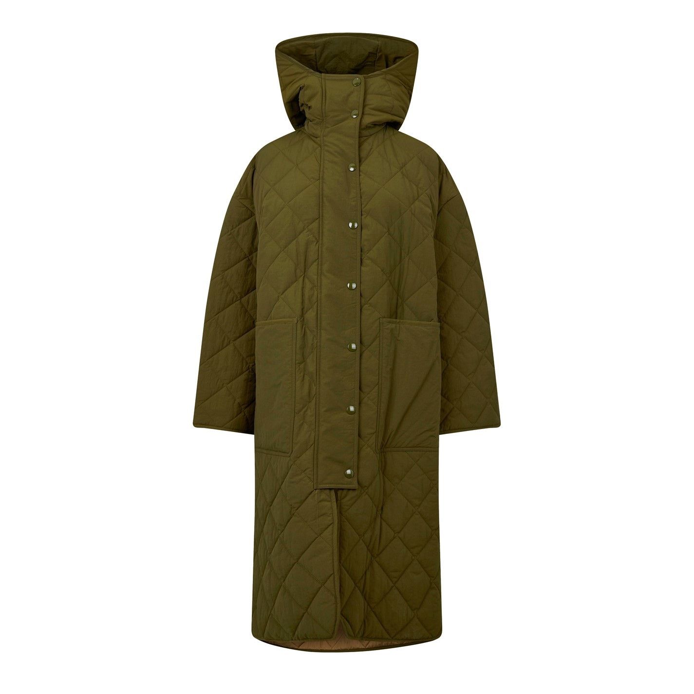Palm Angels o1g2r1mq0325 Quilted Parka Jacket in Military Green Size M / US 6-8 / IT 42-44 - 1 Thumbnail