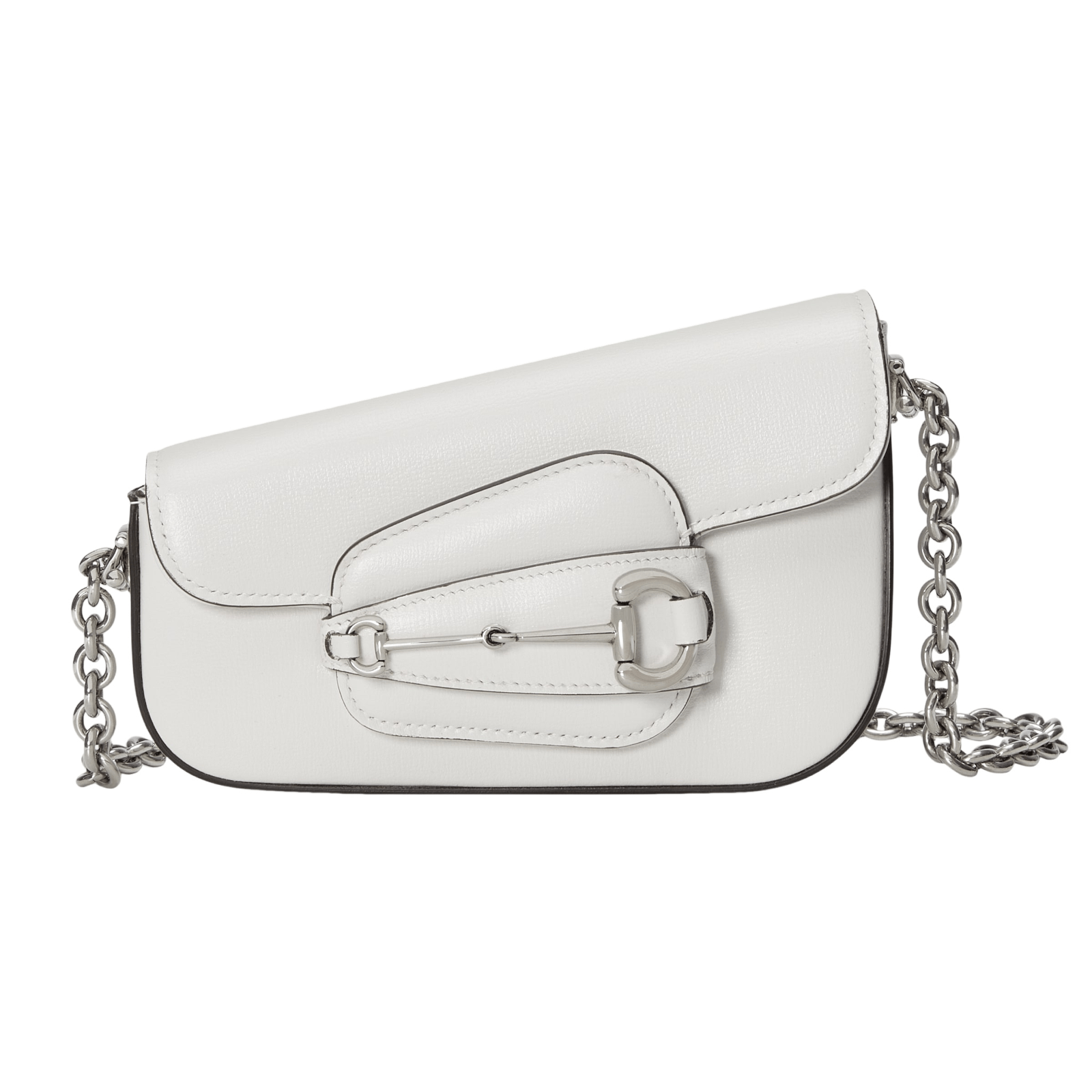 Gucci GUCCI Horsebit 1955 Mini White Shoulder Bag Size ONE SIZE - 1 Thumbnail