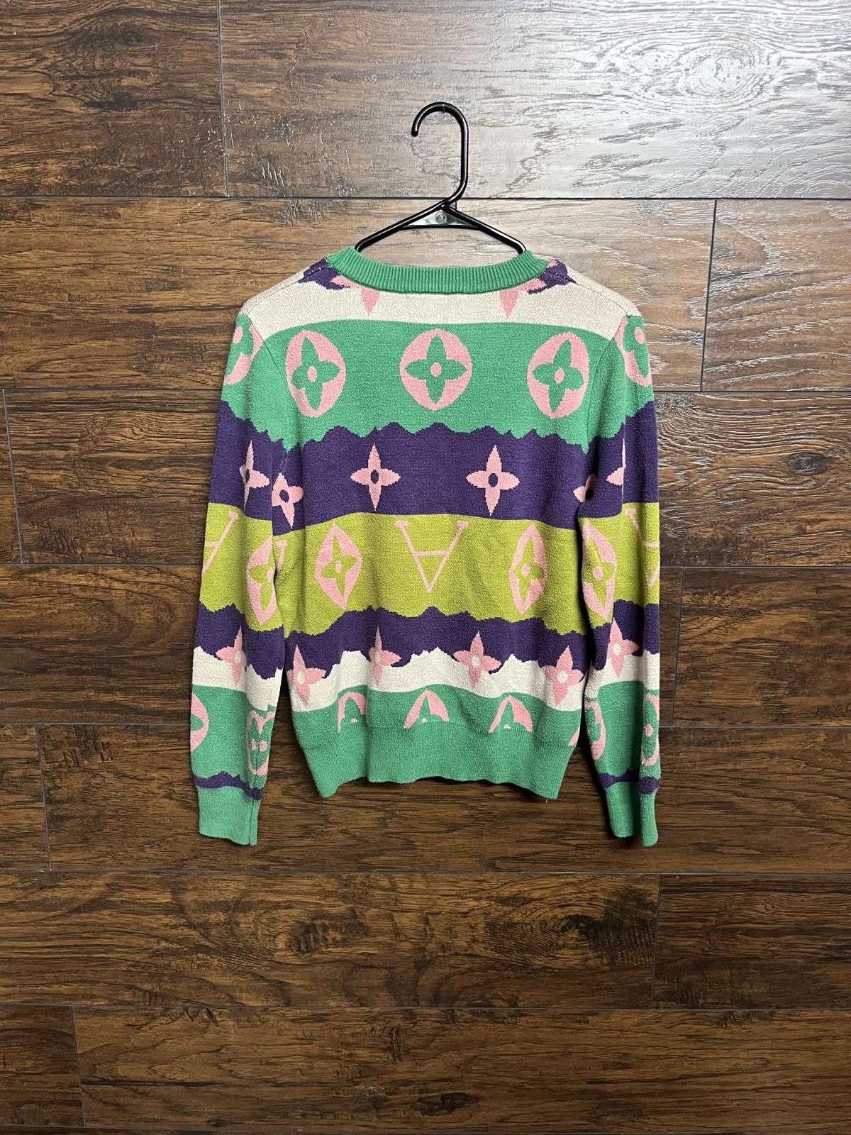 Designer Comfy Granny Sweater - Color Blocking Tiffany Ann Size M / US 6-8 / IT 42-44 - 2 Thumbnail