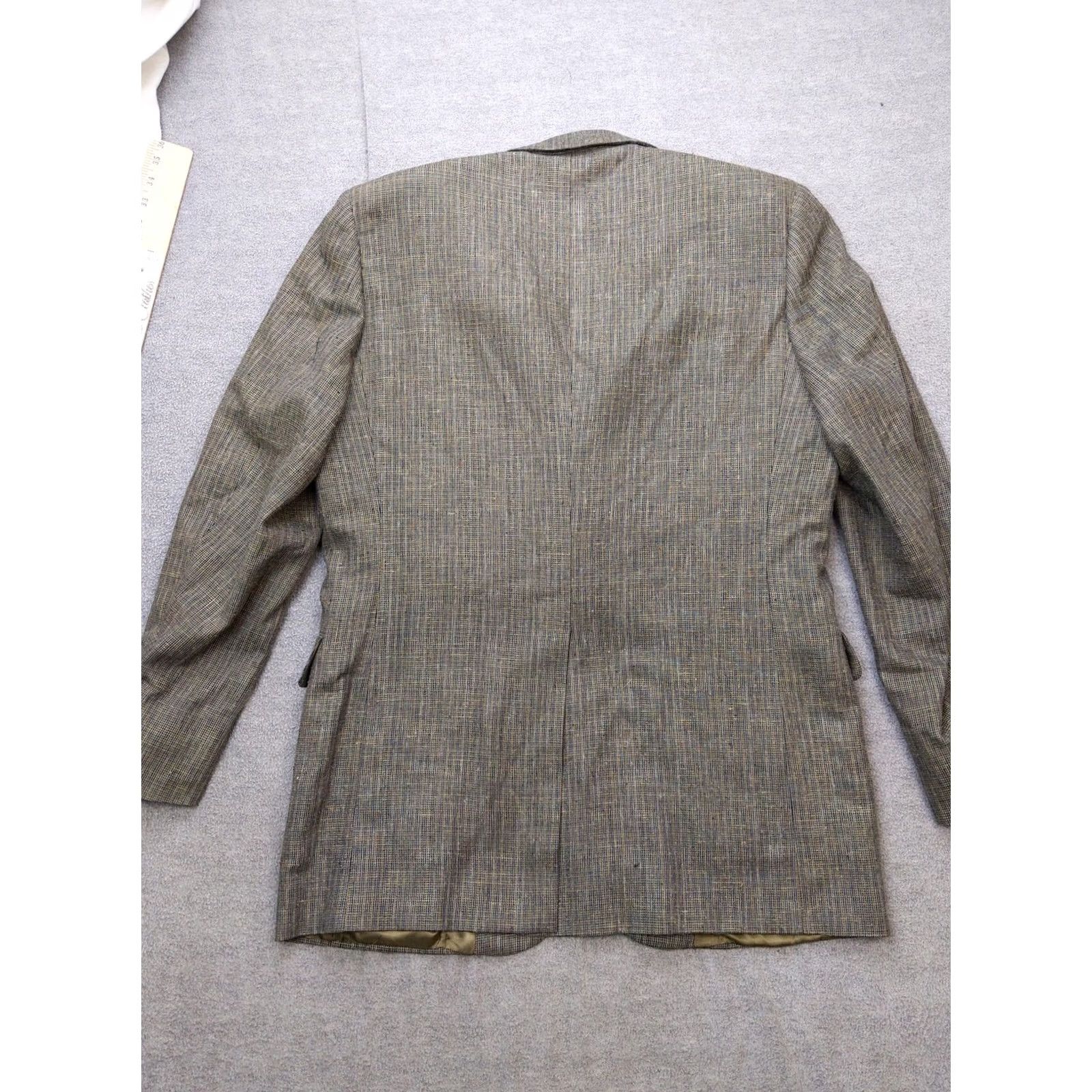Vintage VINTAGE H. Oritsky Brown Check Tweed Sport Coat Mens 40 Regular Two-Button Notch Lapel Jacket USA 90s Blazer Coat Size 40R - 7 Thumbnail