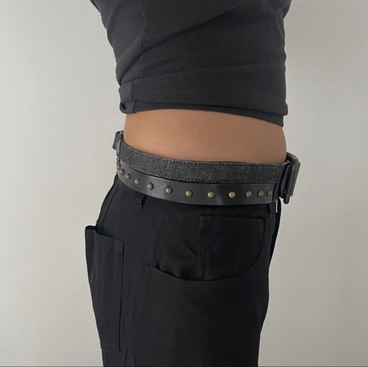 Dolce & Gabbana Dolce & Gabbana Denim Studded Belt Size ONE SIZE - 5 Thumbnail
