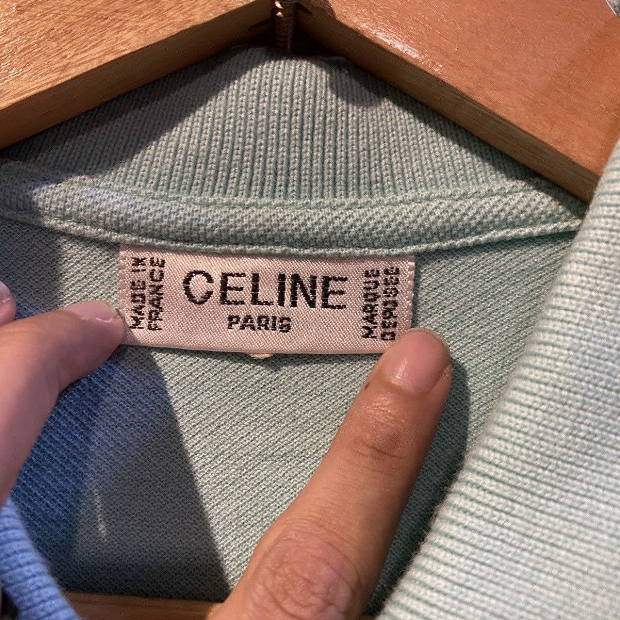 Celine × Vintage Vintage 90s Celine Paris Polo Shirt Celine Luxury Brand Size US S / EU 44-46 / 1 - 7 Thumbnail