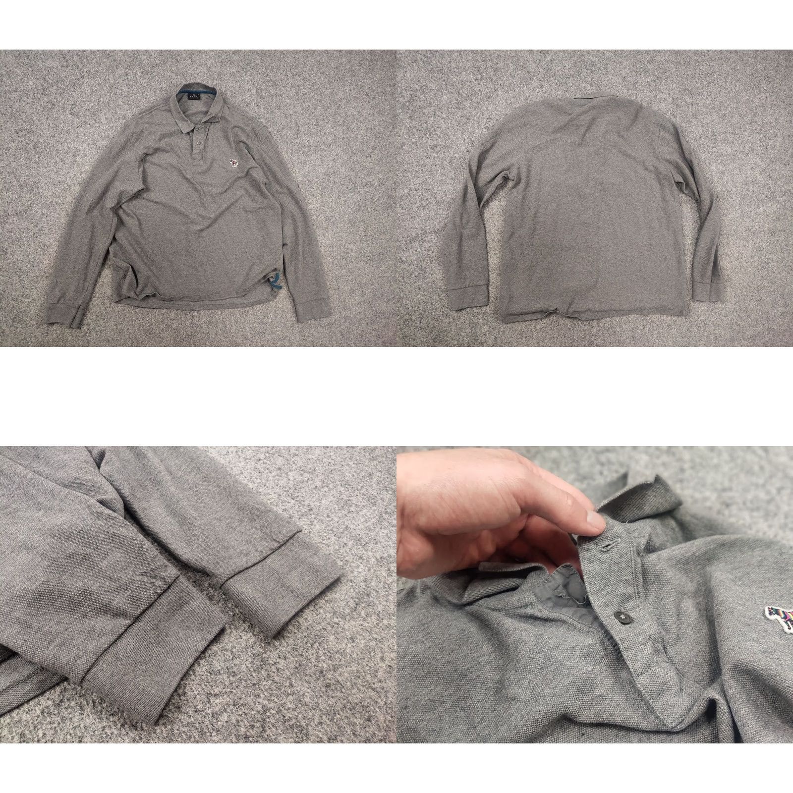 Paul Smith Paul Smith polo shirt Mens gray polo long sleeve zebra logo Casual Regular L Gray Cotton Polo Shirt Logo Zebra 90s Style Golf Pattern Mens Size US L / EU 52-54 / 3 - 8 Thumbnail