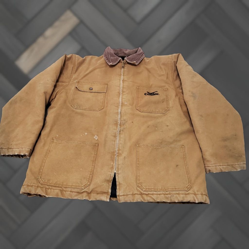 Vintage VINTAGE Condor Jacket Utility Work Mens Size L Tan Brown Full Zip 3WE40 Size US L / EU 52-54 / 3 - 1 Thumbnail