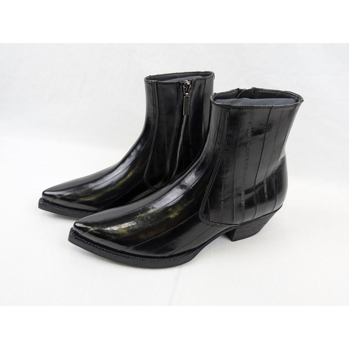 Saint Laurent Paris o1rshd1 Eel Anguilla Leather Lukas Boots in Black Size US 9 / EU 42 - 20 Thumbnail