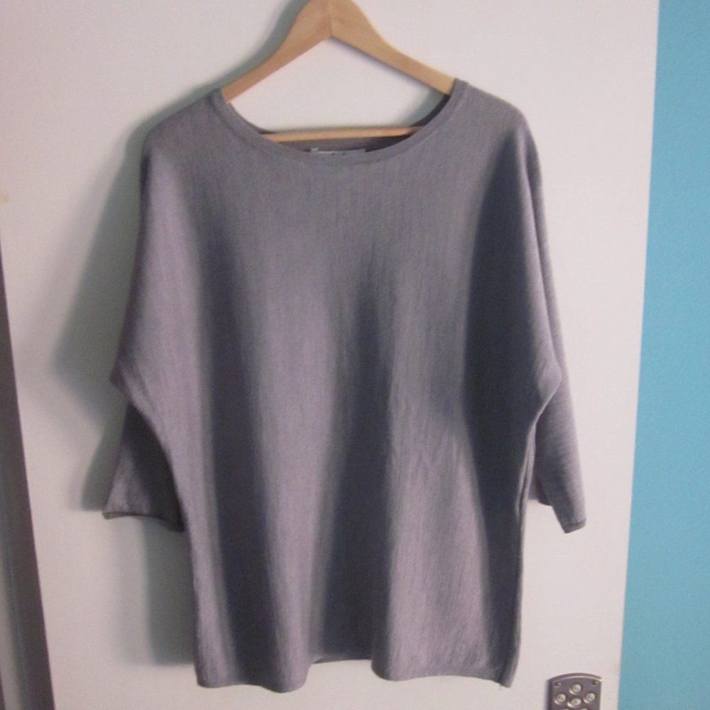 Magaschoni Magaschoni Size L Gray Dolman Sleeve Oversized Wool Blend S Size L / US 10 / IT 46 - 7 Thumbnail