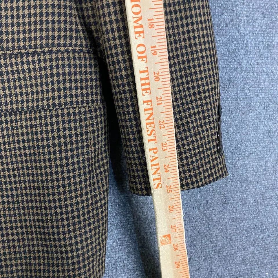 Other Kasper Blazer Suit Men's Size 44T Brown Pure New Wool Adults Size 44R - 4 Thumbnail
