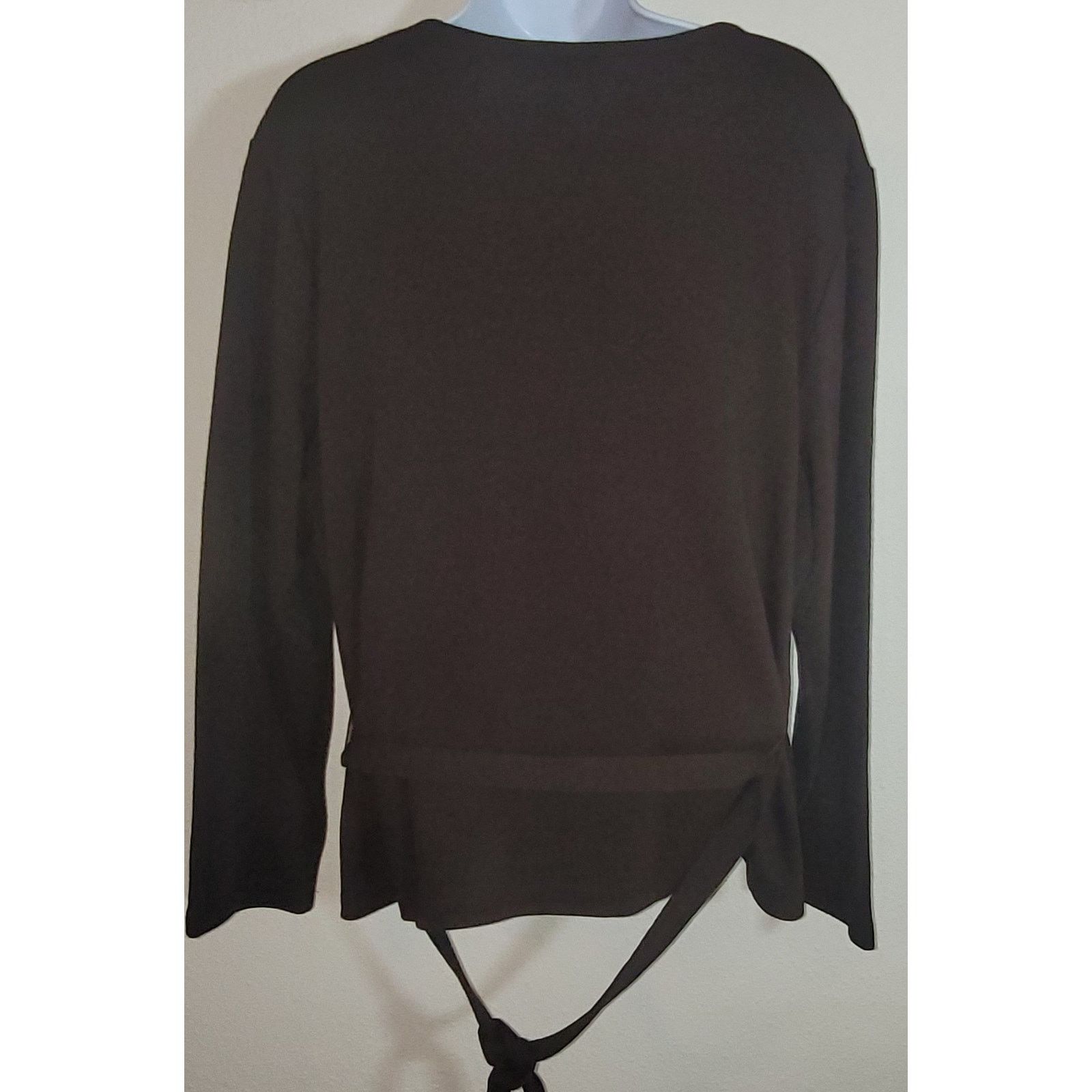 Other Lemmie For Nina Leonard Brown Belted Women's Sweater 1X Plus Size XL / US 12-14 / IT 48-50 - 2 Thumbnail