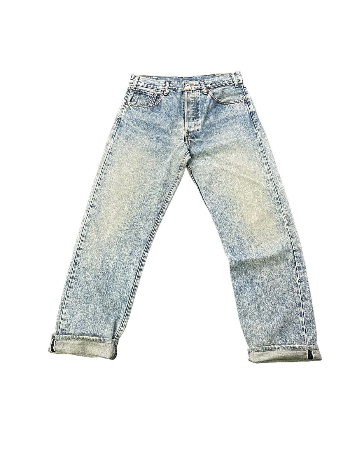Levi's × Vintage Vintage Levis Lot 701 XX E Selvedge Denim Size US 33 - 1 Thumbnail