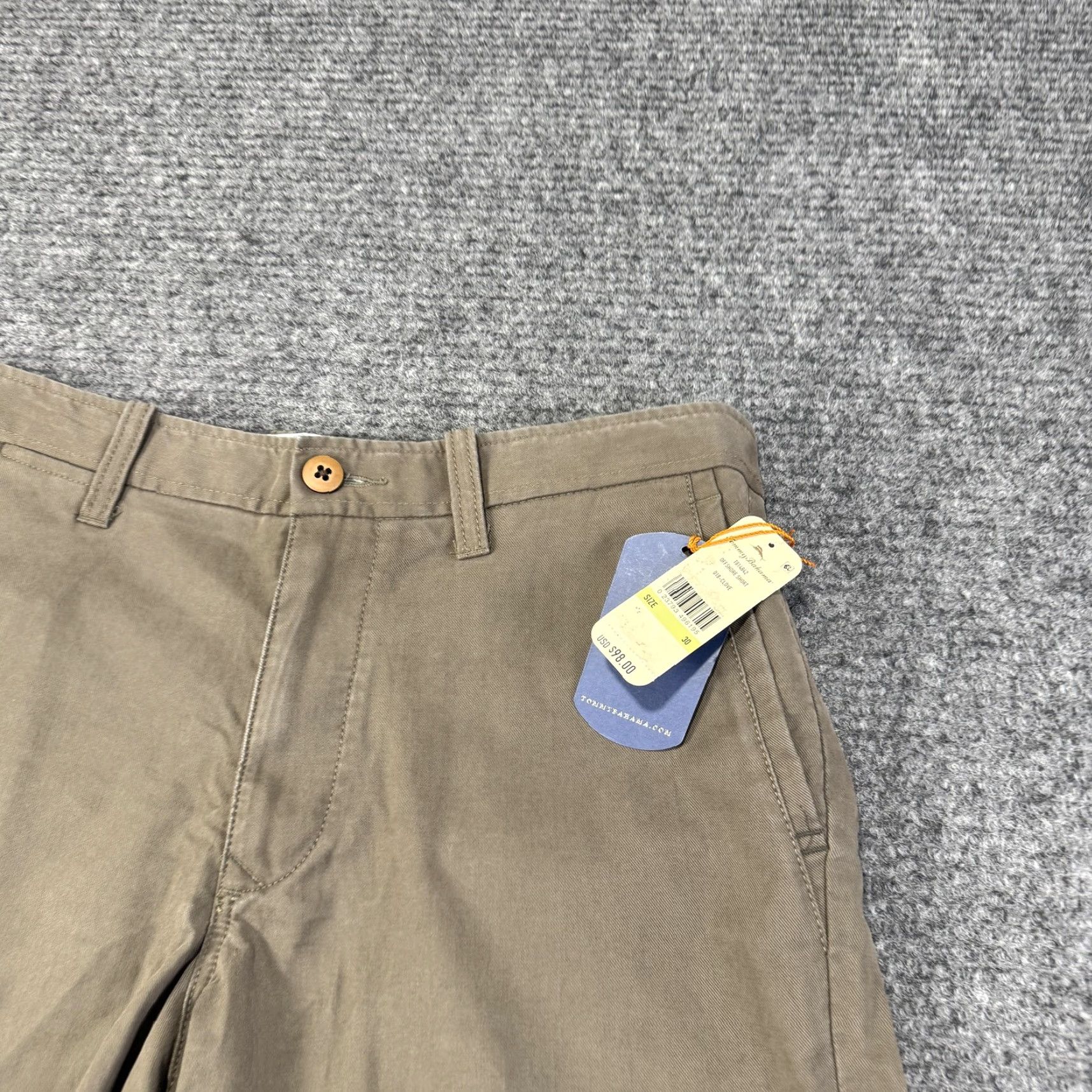 Min様 Tommy Bahama Offshore Shorts Mens 30 Brown Stretch Chino Casual