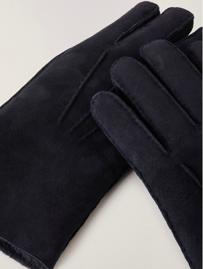 Loro Piana o1srvl11e0325 FAM6777 Size: OS / Gloves in Navy Blue Size ONE SIZE - 2 Thumbnail