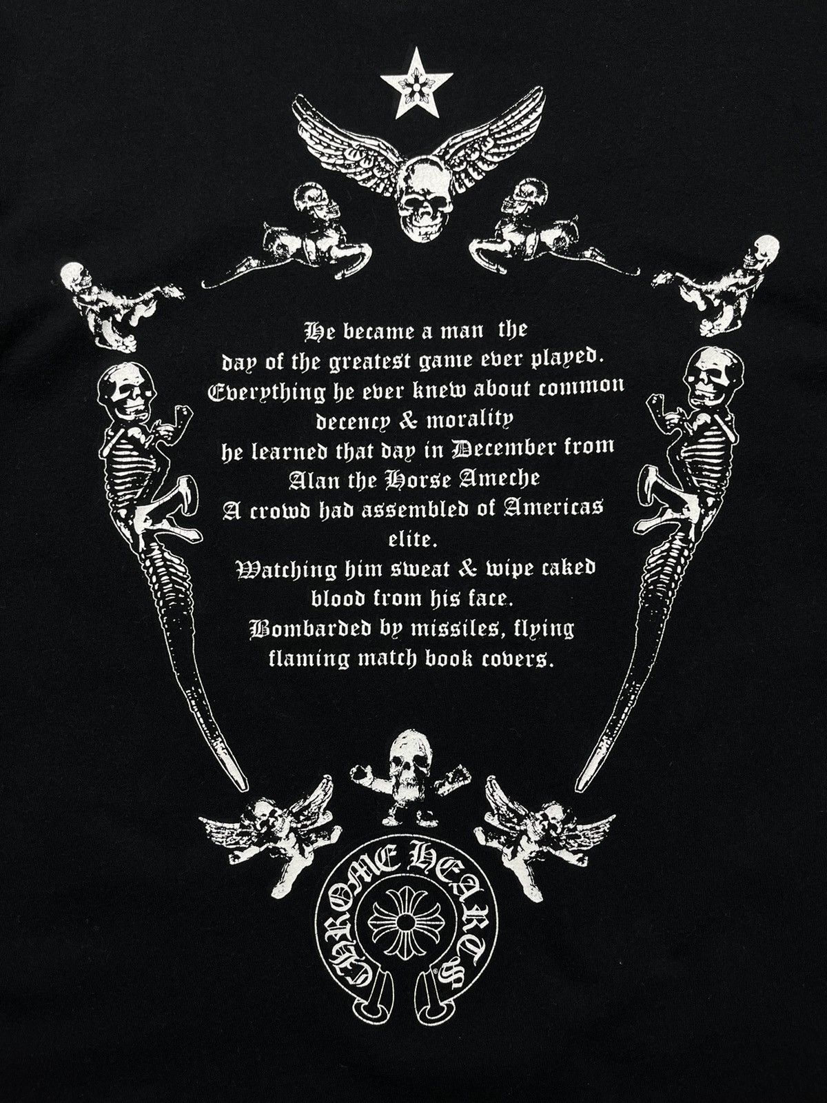 Chrome Hearts Chrome Hearts Foti Skull Horseshoe Logo Tshirt Size US M / EU 48-50 / 2 - 3 Thumbnail
