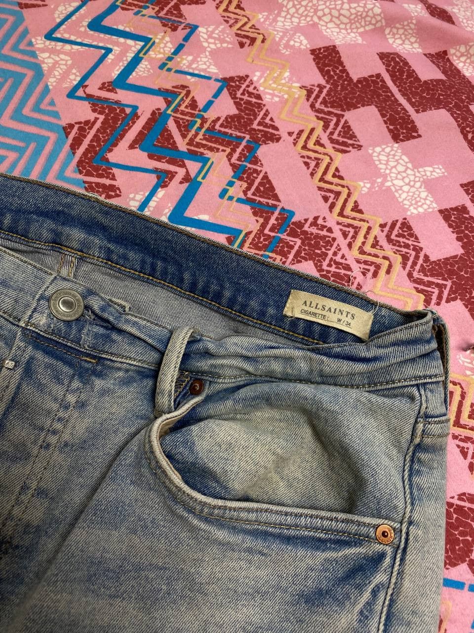 Allsaints × Japanese Brand Allsaints Jeans Distressed Japanese Style Pants Mens Size US 34 / EU 50 - 2 Thumbnail