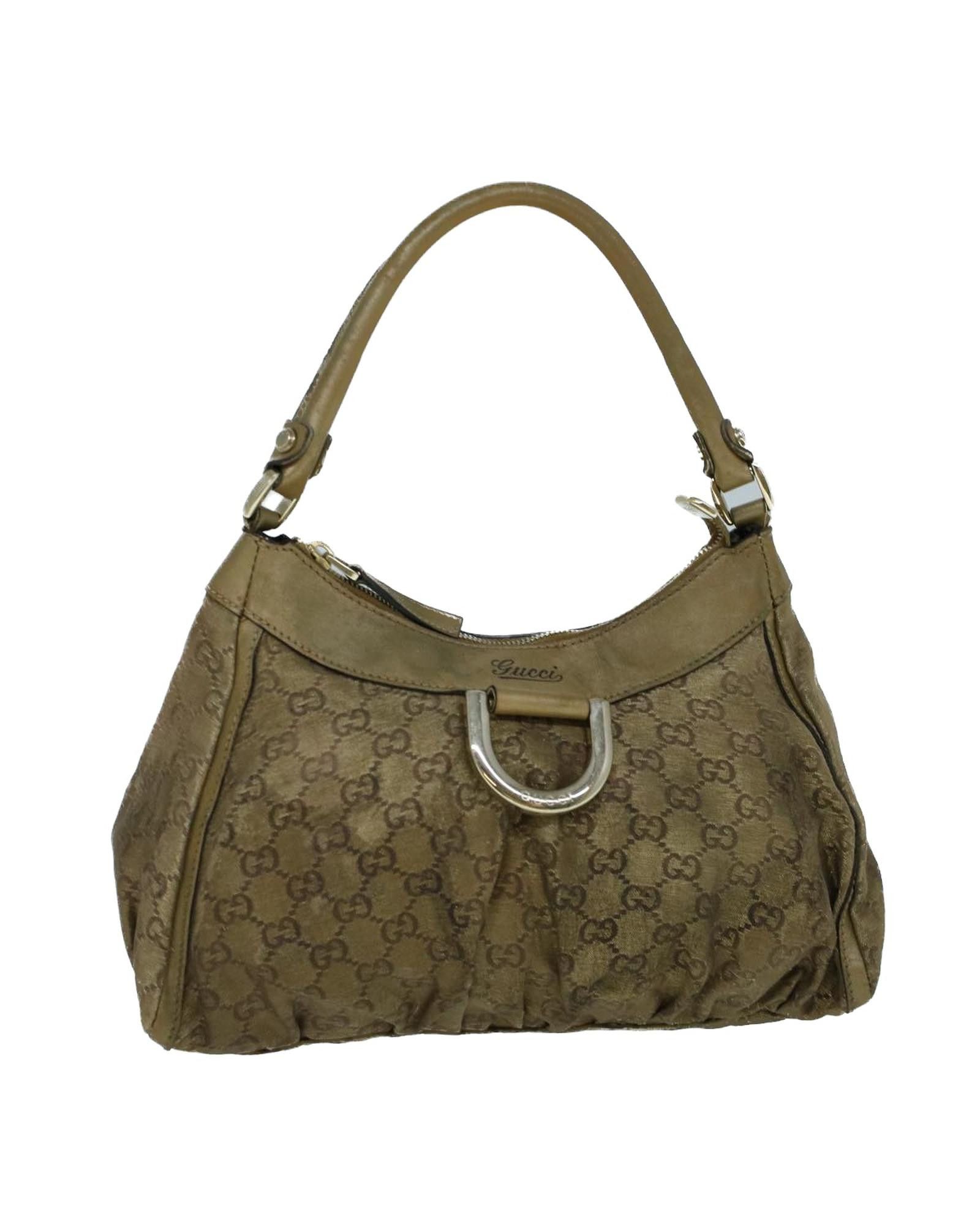 image of Gucci Crystal Coated Canvas Shoulder Bag in Gold, Women's