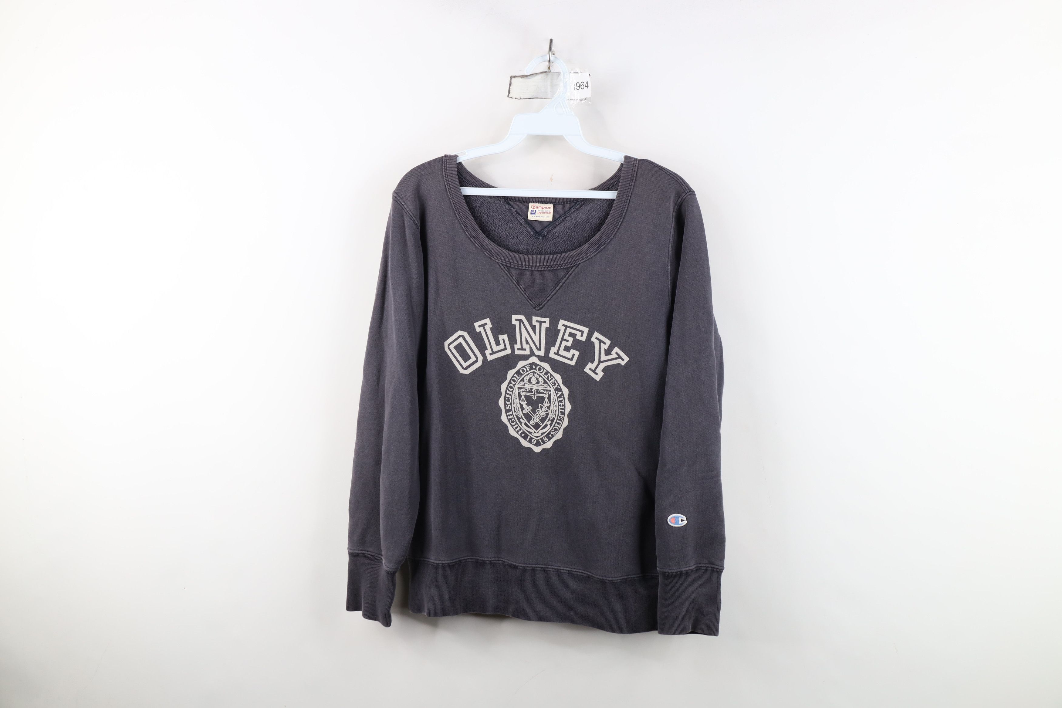 Champion Vintage Champion Running OLNEY Athletics Sweatshirt Gray Size L / US 10 / IT 46 - 1 Thumbnail